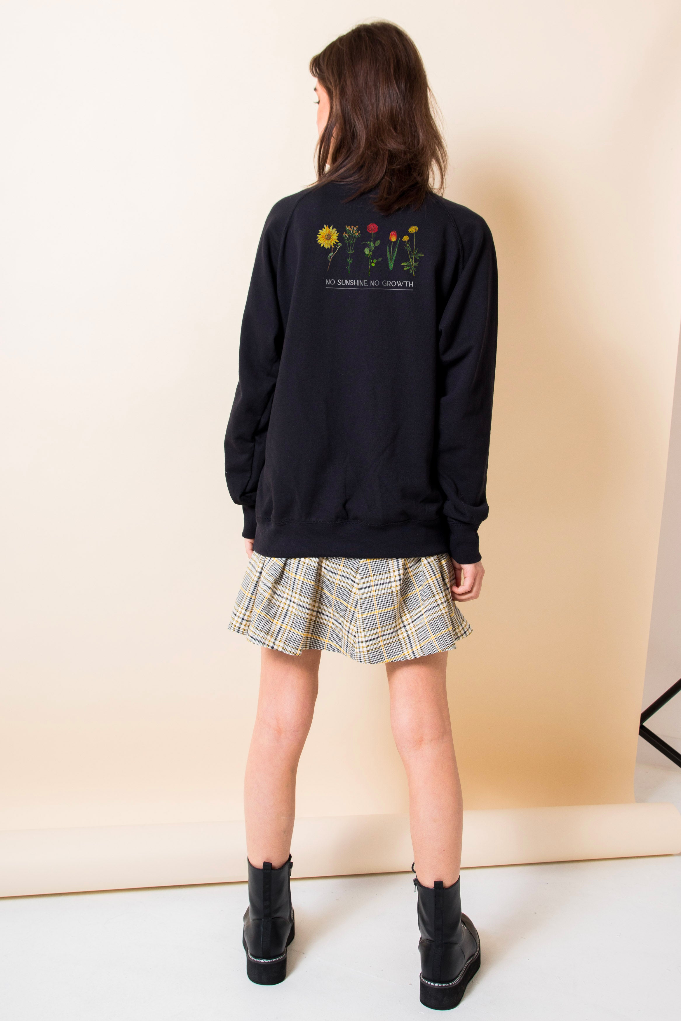 Daisy Street Oversized Sweatshirt with Growth Back Print