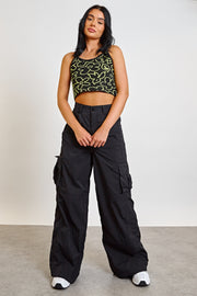 Daisy Street high waisted bengaline pants with belt in sage - part of a set