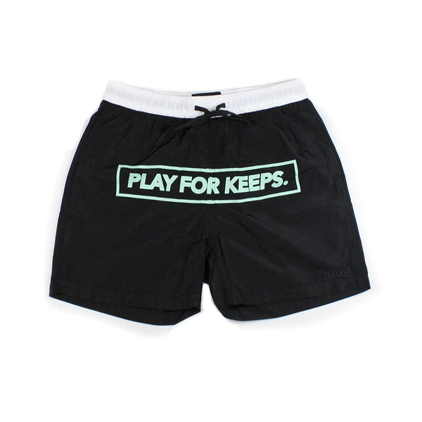 Play For Keeps Swim Shorts Black | Geedup Co. Online Store