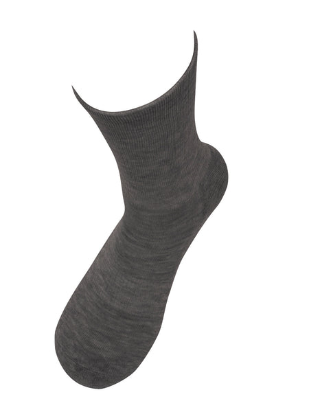 *MERINO WOOL* FITTED CREW SOCK - Charcoal Gray (2 pack)