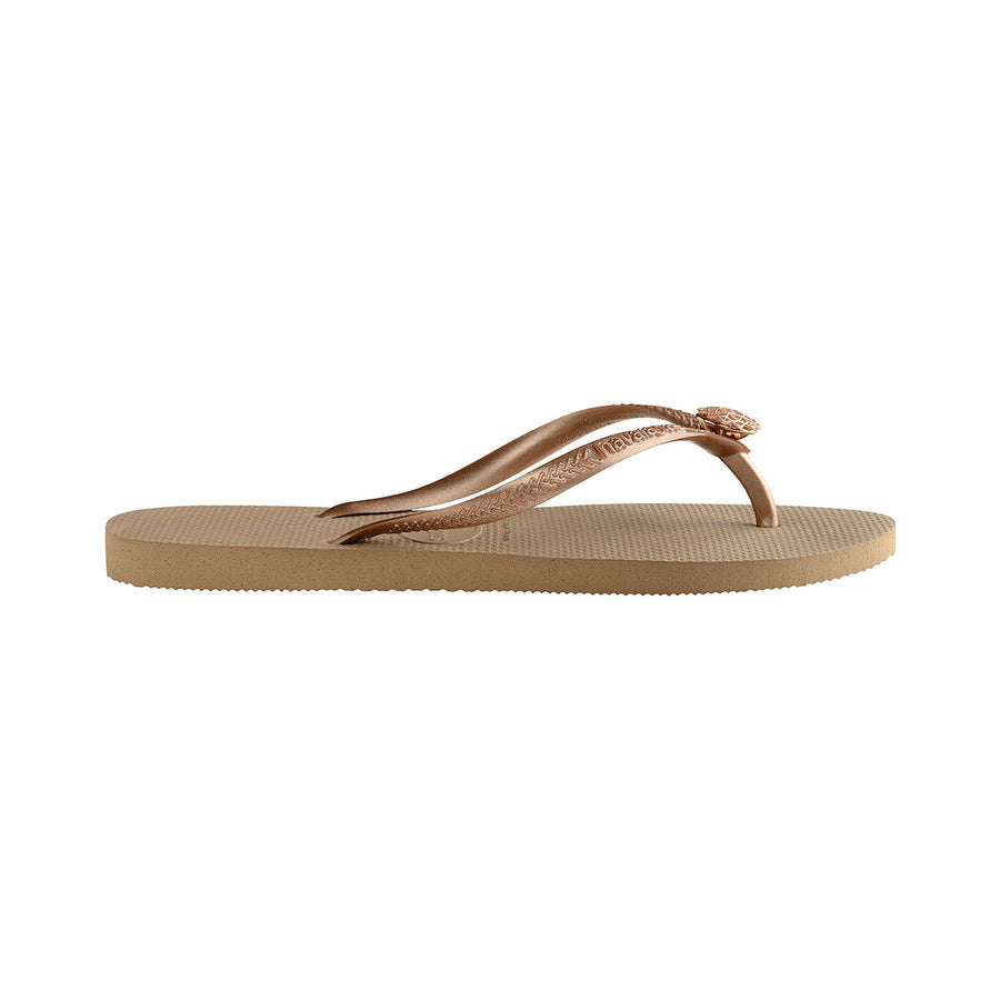 havaianas slim crystal poem rose gold