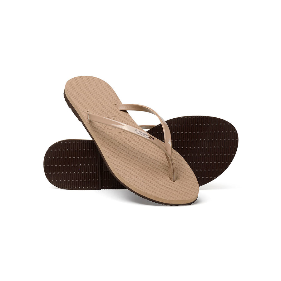 havaianas you metallic rose gold