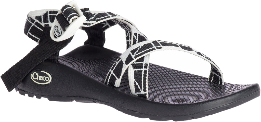 white and black chacos