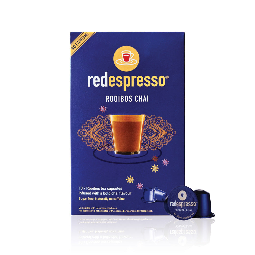 red espresso® - Chai Rooibos Tea Capsules compatible with machines - red USA - award-winning coffee alternatives &