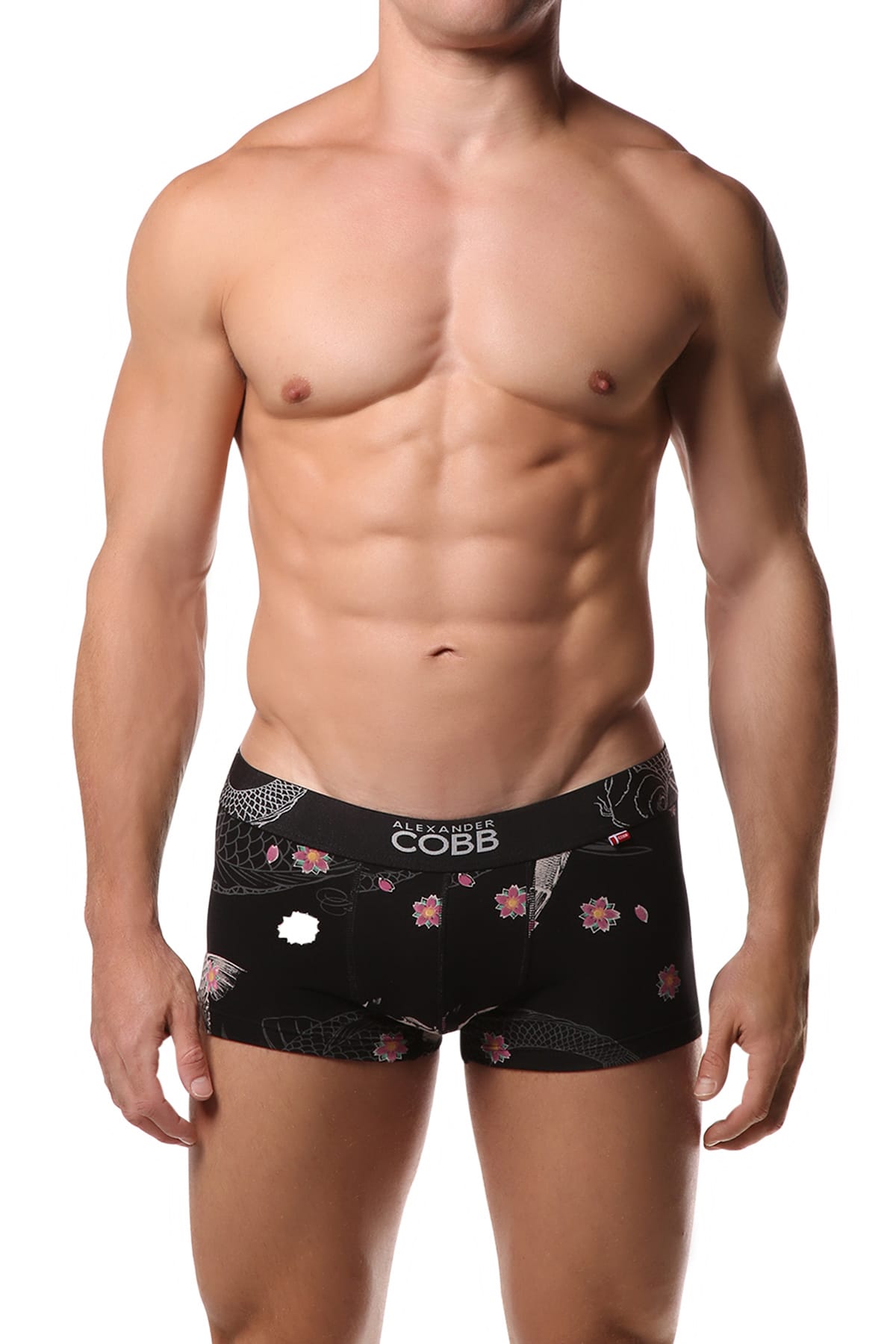 Alexander Cobb Black Koi Short Boxer Trunk