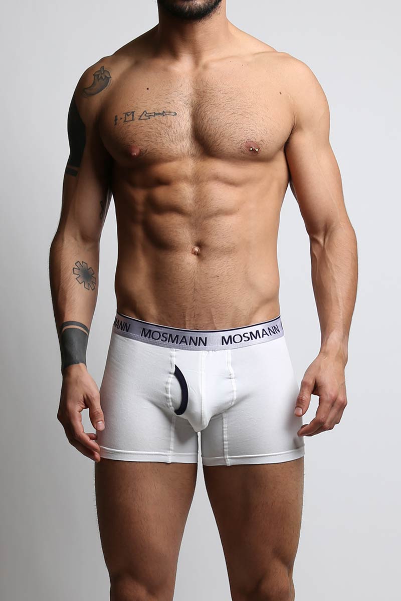 2-Pack Mosmann White & Navy Boxer Brief