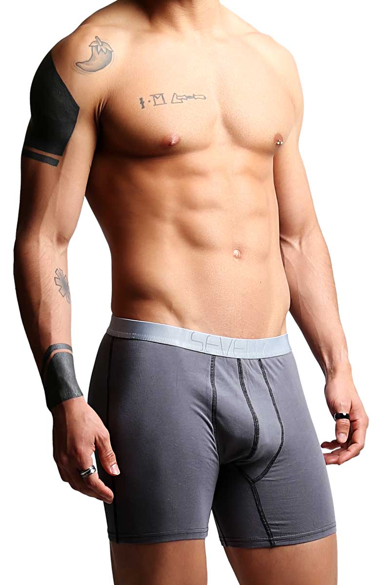 2-Pack Seven7 Grey & Purple Boxer Brief