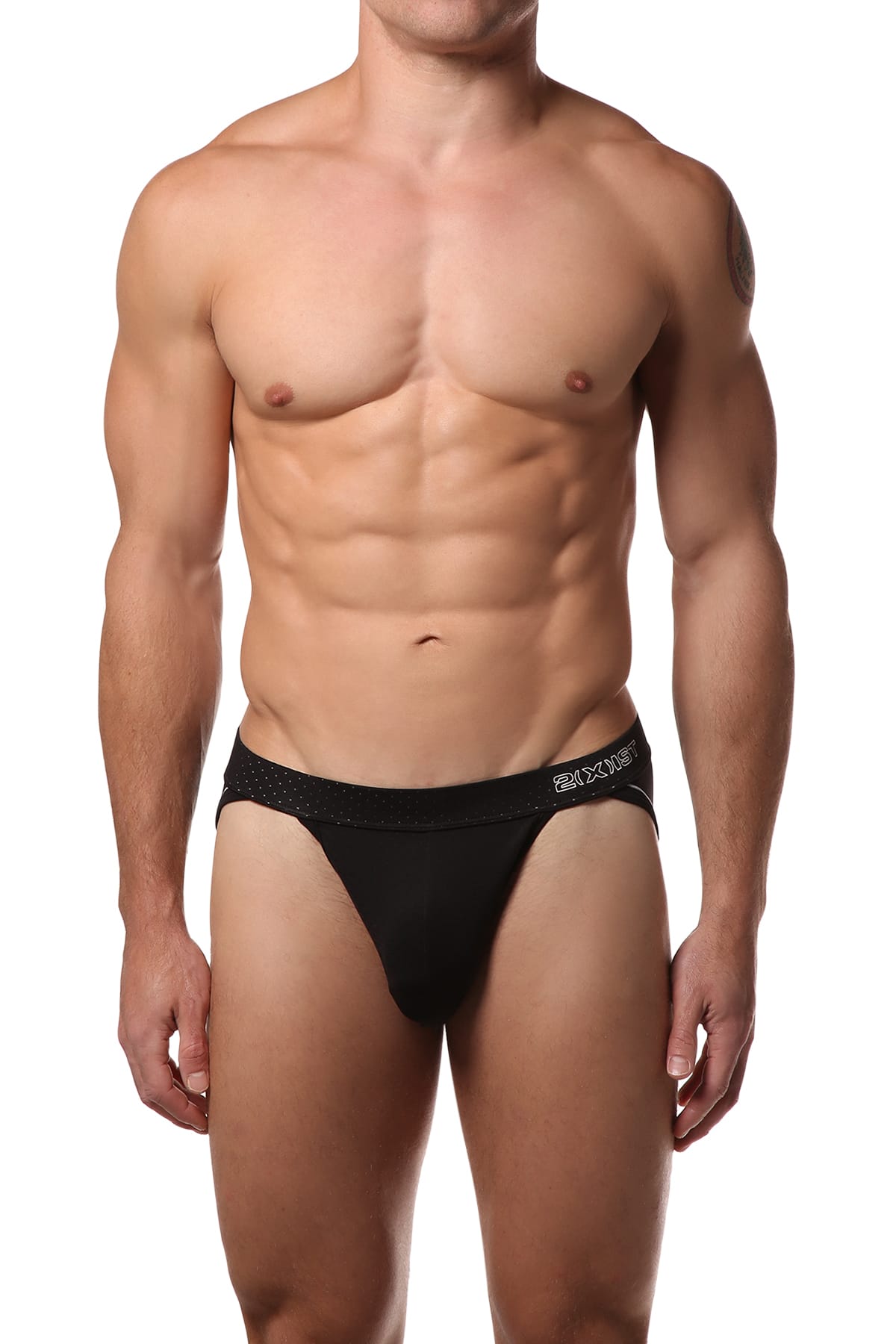 2(X)IST Black Cross Trainer Jockstrap