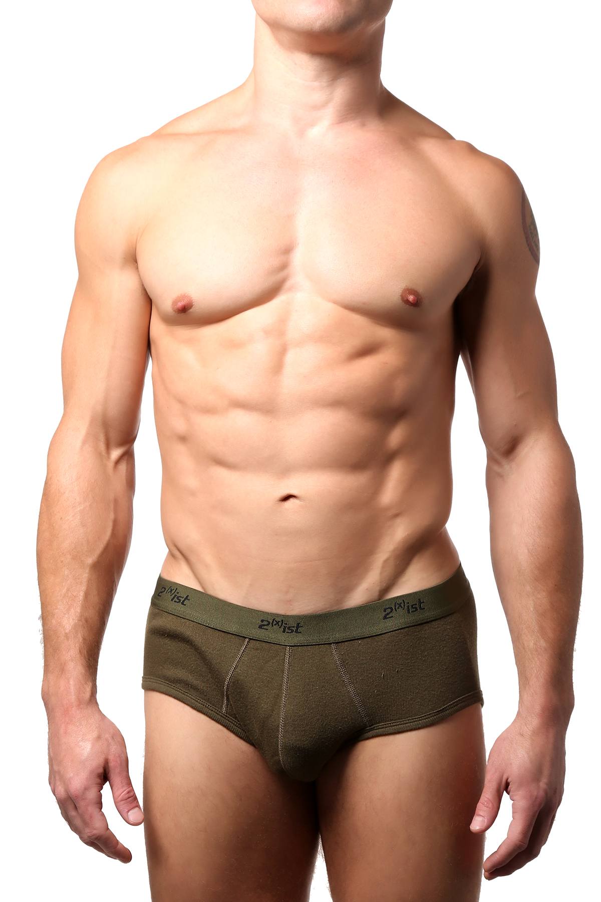 2(X)IST Army Green Contour Pouch Brief