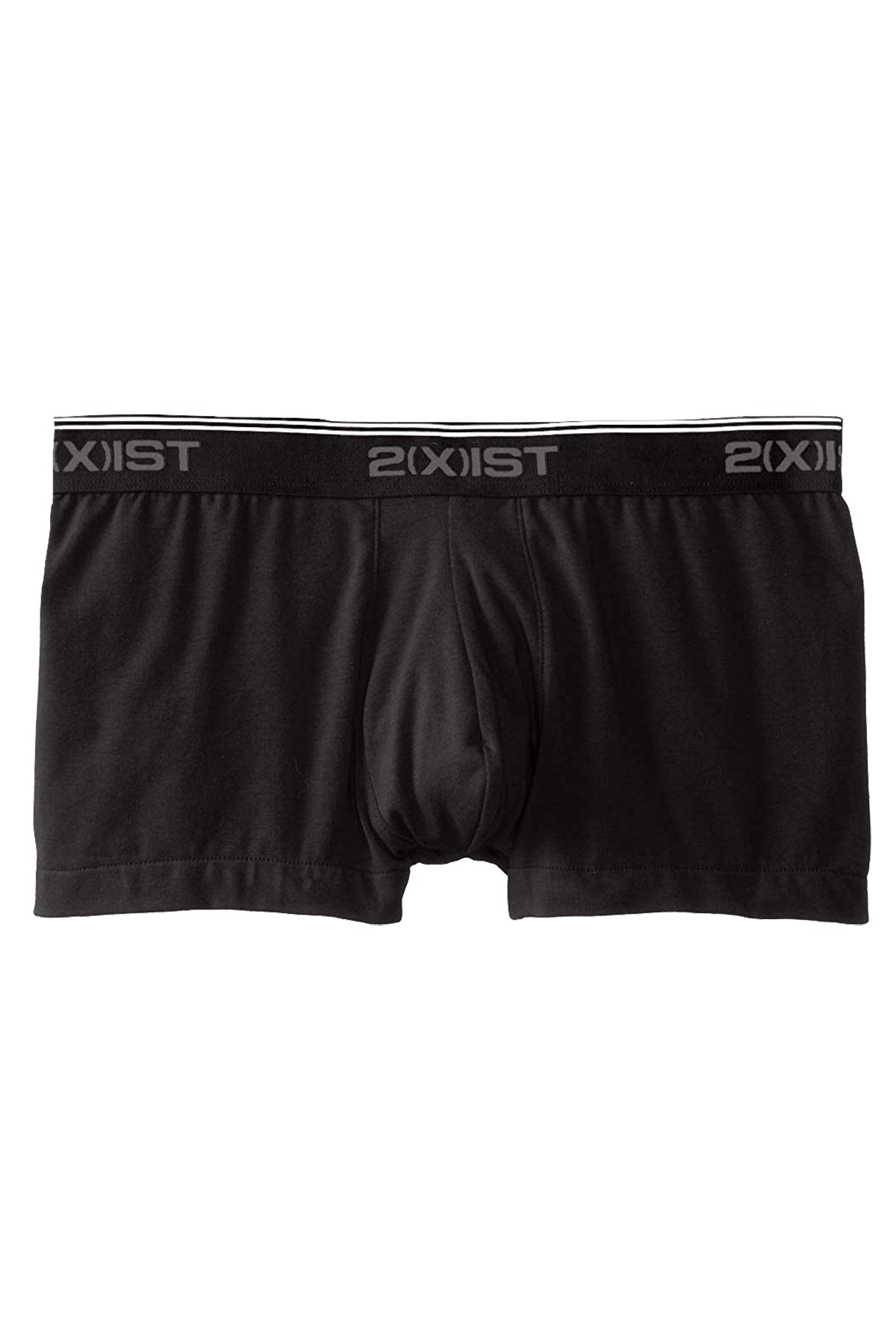 2(X)IST Black Essential Cotton-Stretch No-Show Trunk