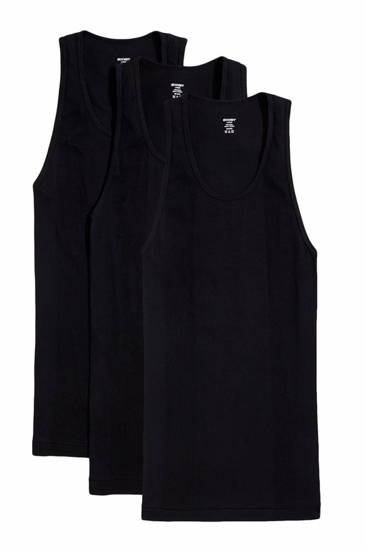 2(X)IST Black Essentials Athletic Tank 3-Pack