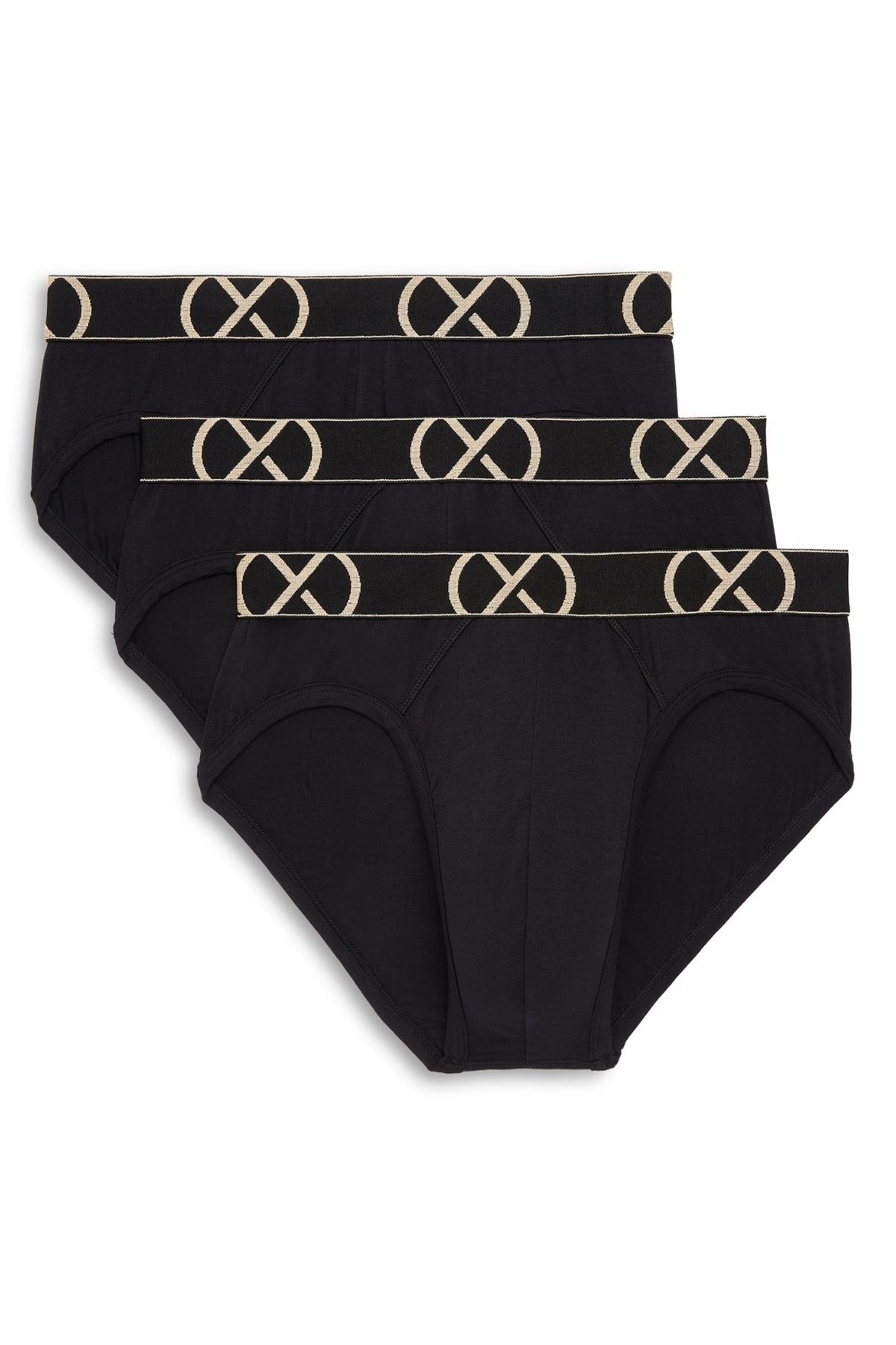 2(X)IST Black Luxe No Show Brief 3-Pack