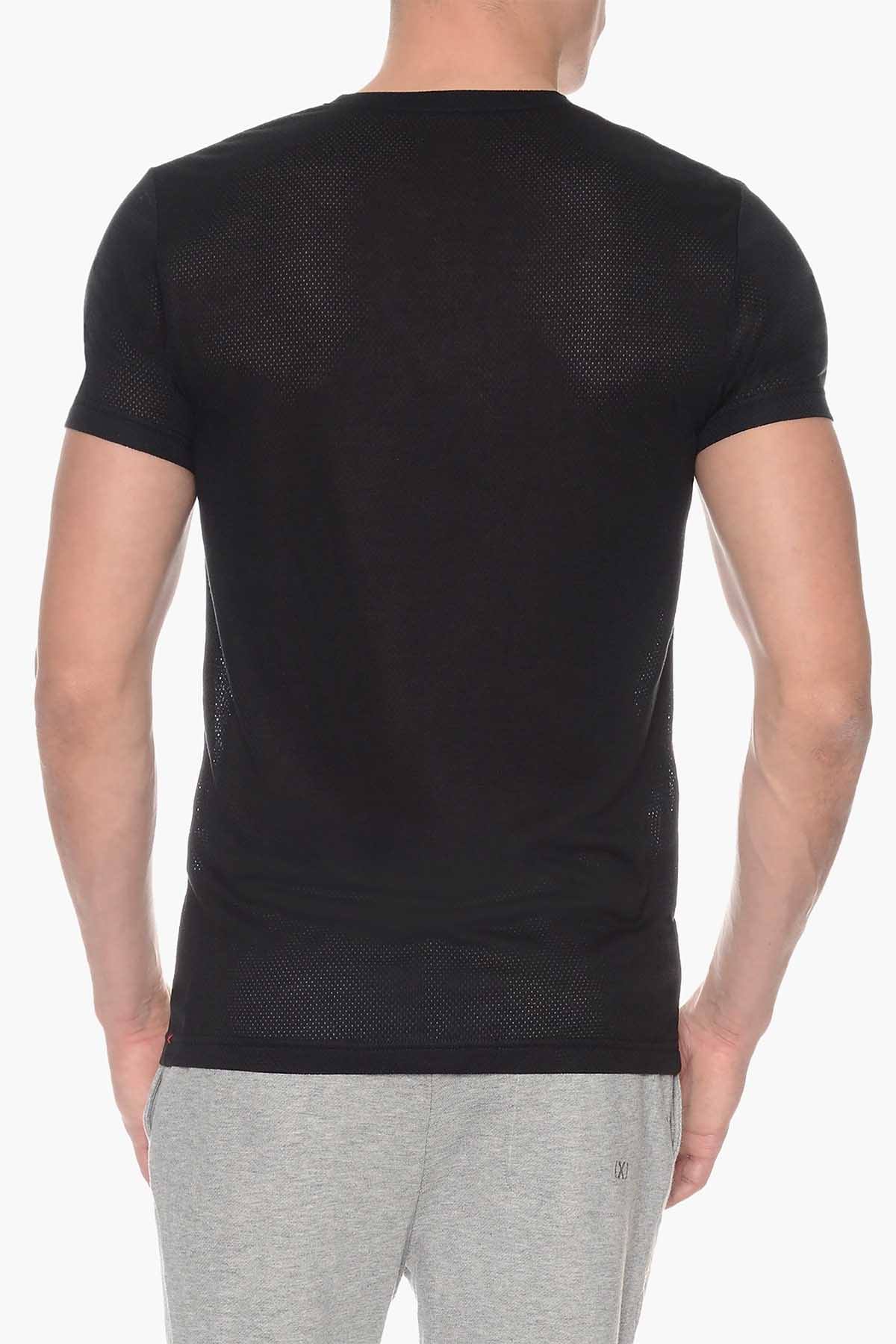 2(X)IST Black Mesh V-Neck Tee