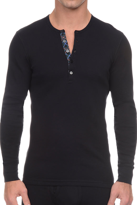 2(X)IST Black Tartan Tech Henley