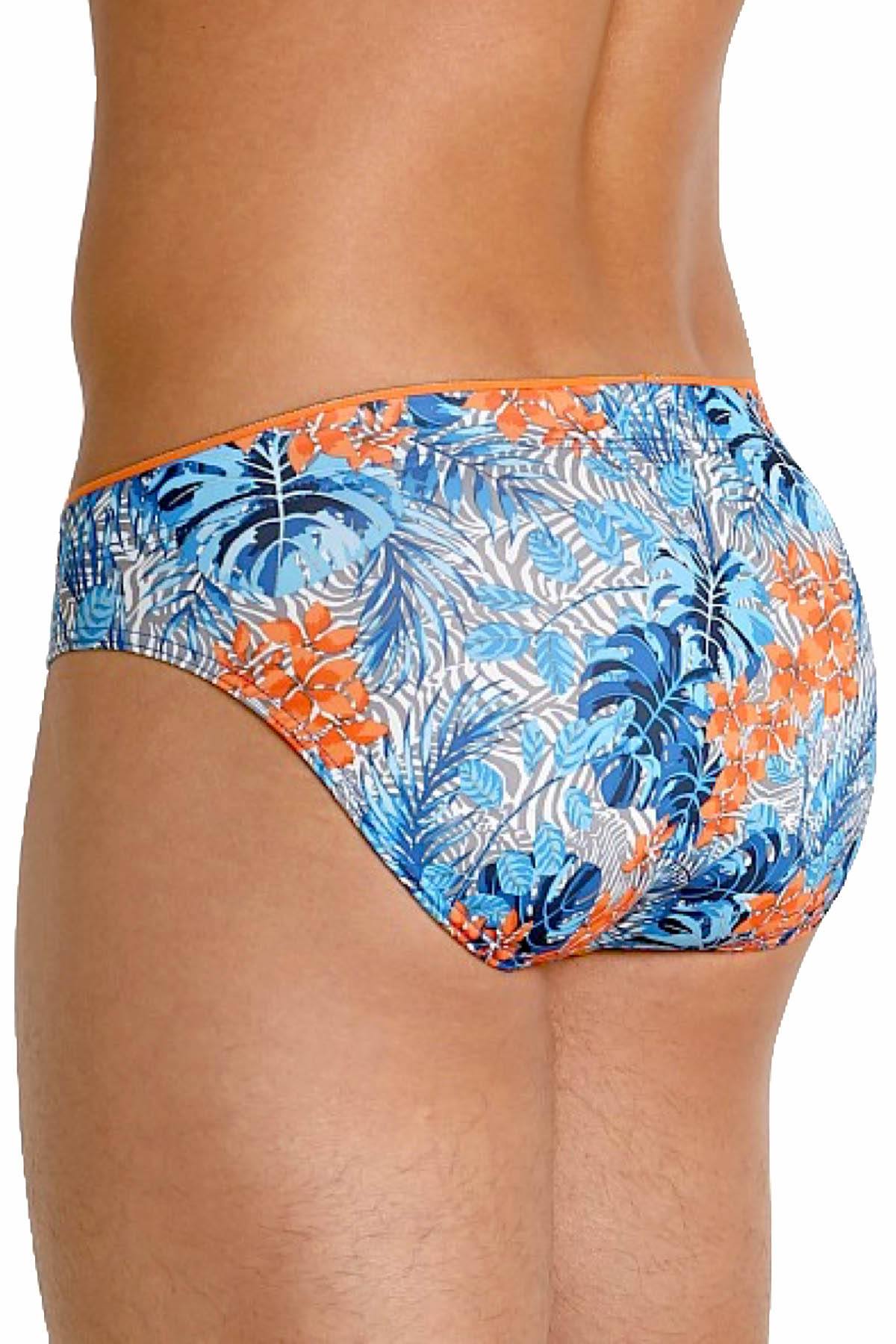 2(X)IST Blue Floral/Zebra Sliq Micro Brief