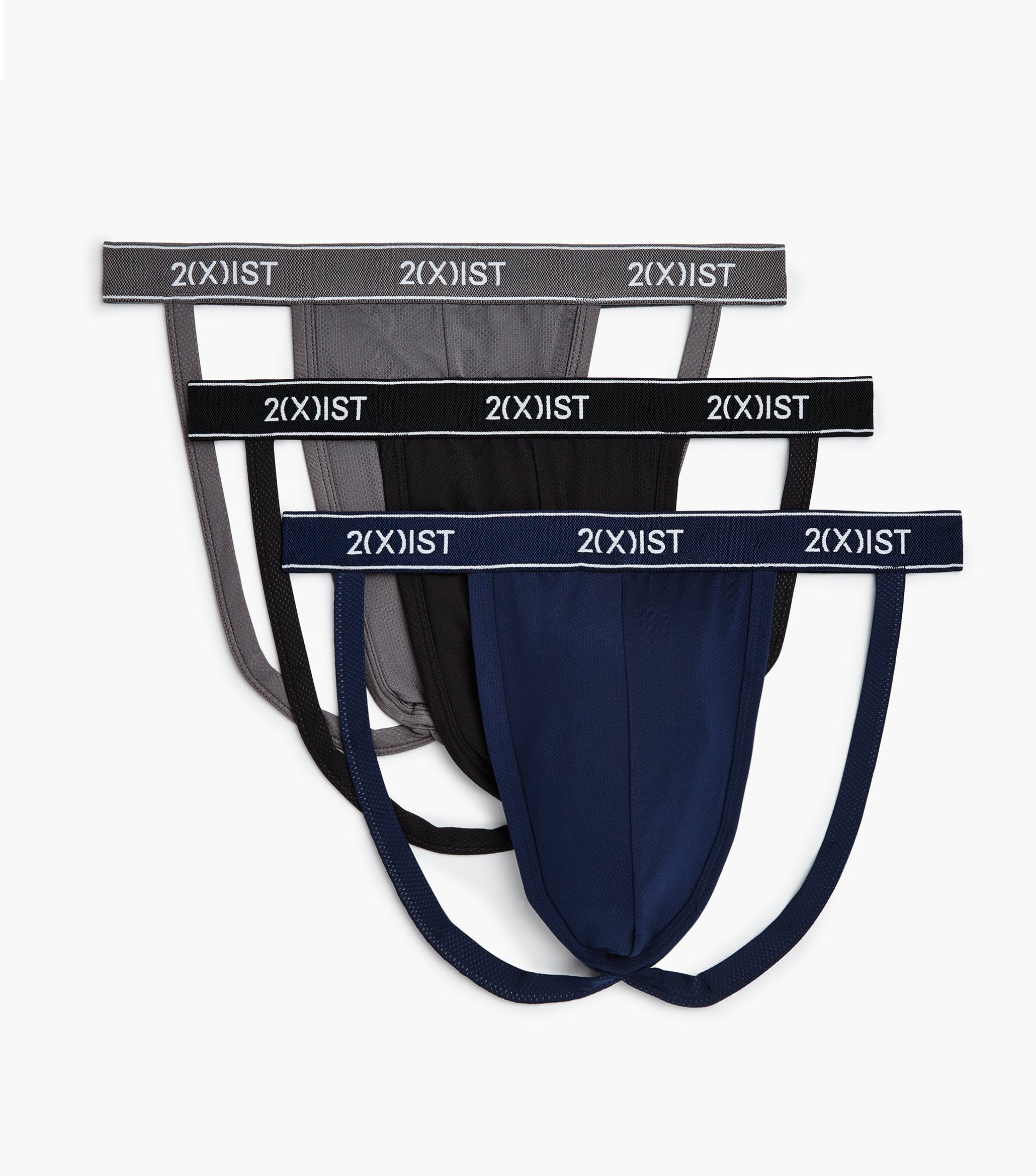 2(X)IST Blue Micro Speed Dri Mesh Jock Strap 3-Pack