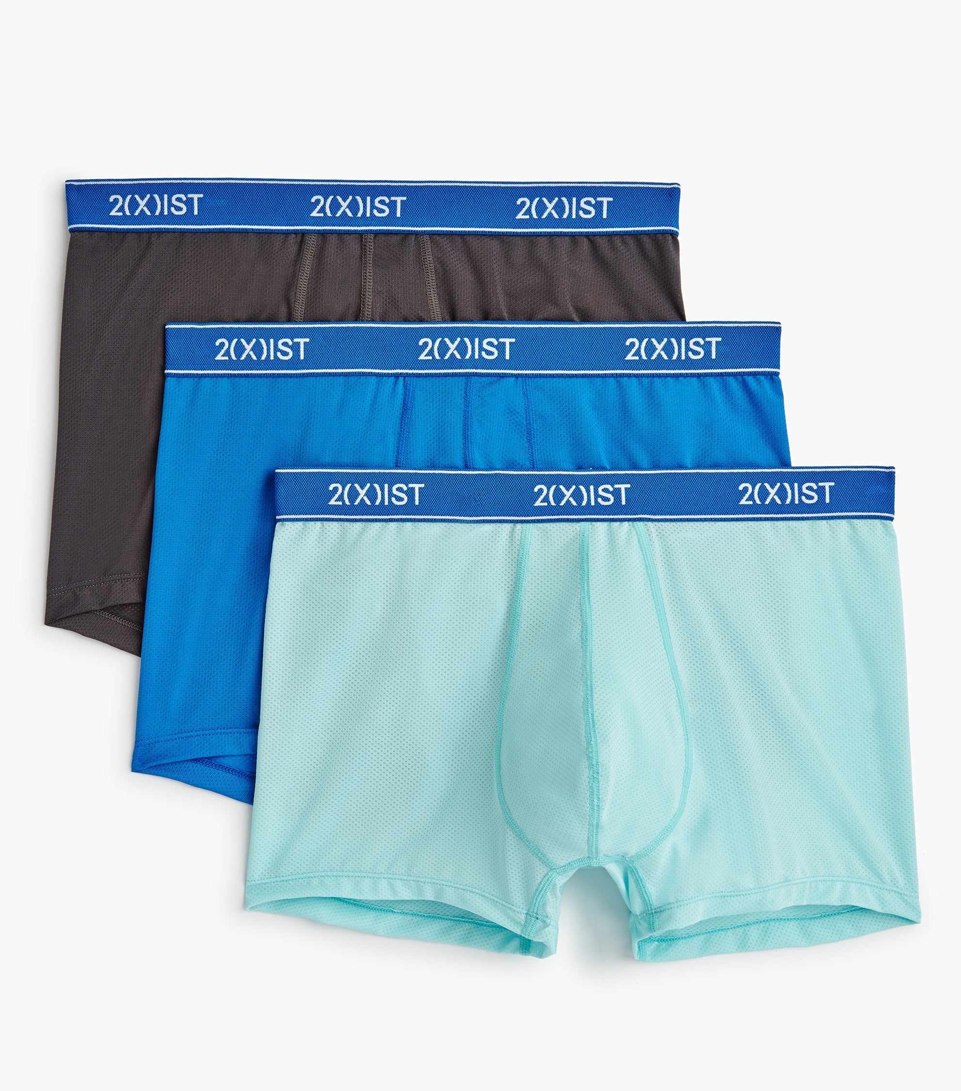 2(X)IST Blue Micro Speed Dri Mesh No-Show Trunk 3-Pack