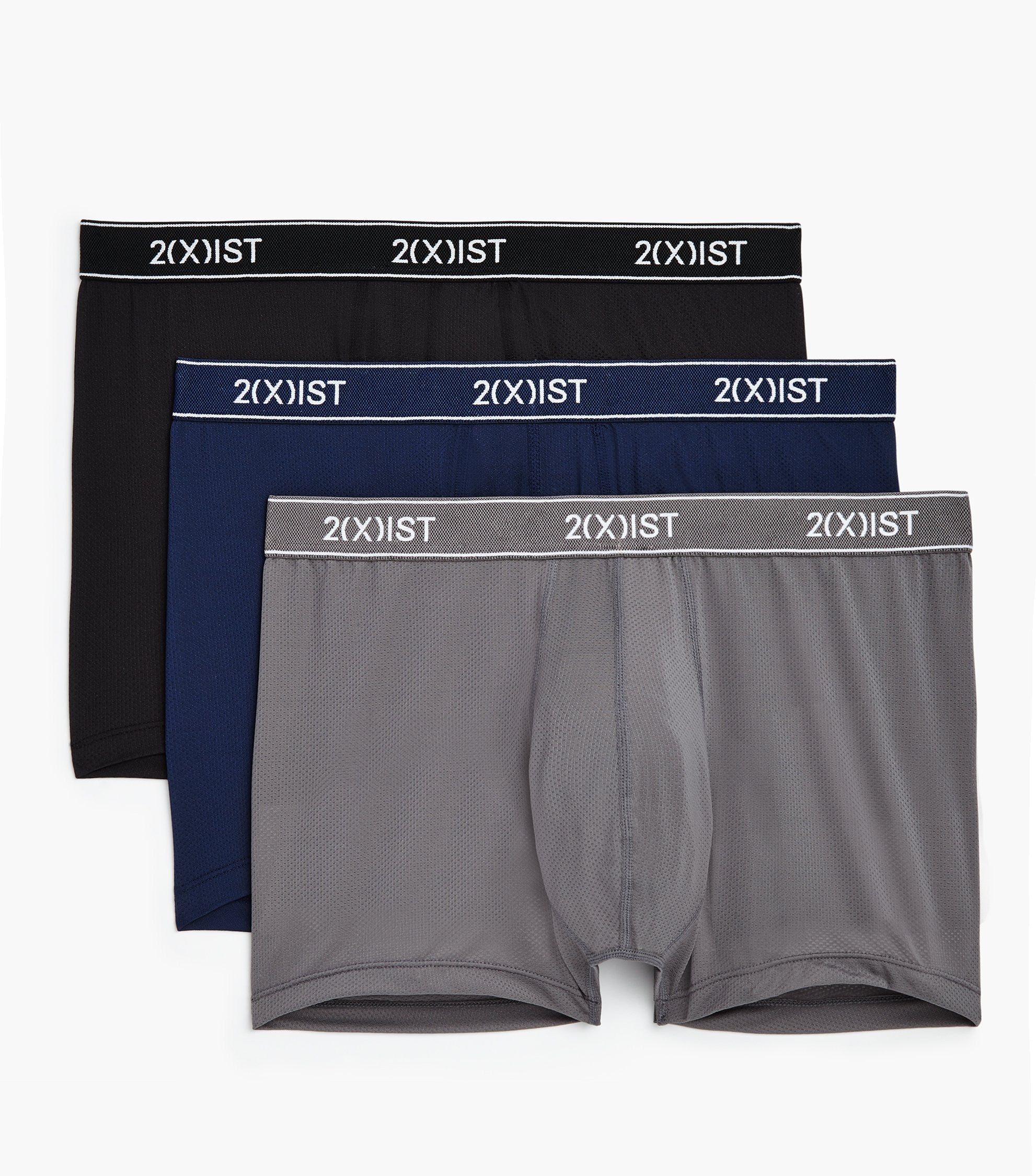 2(X)IST Blue Micro Speed Dri Mesh No-Show Trunk 3-Pack