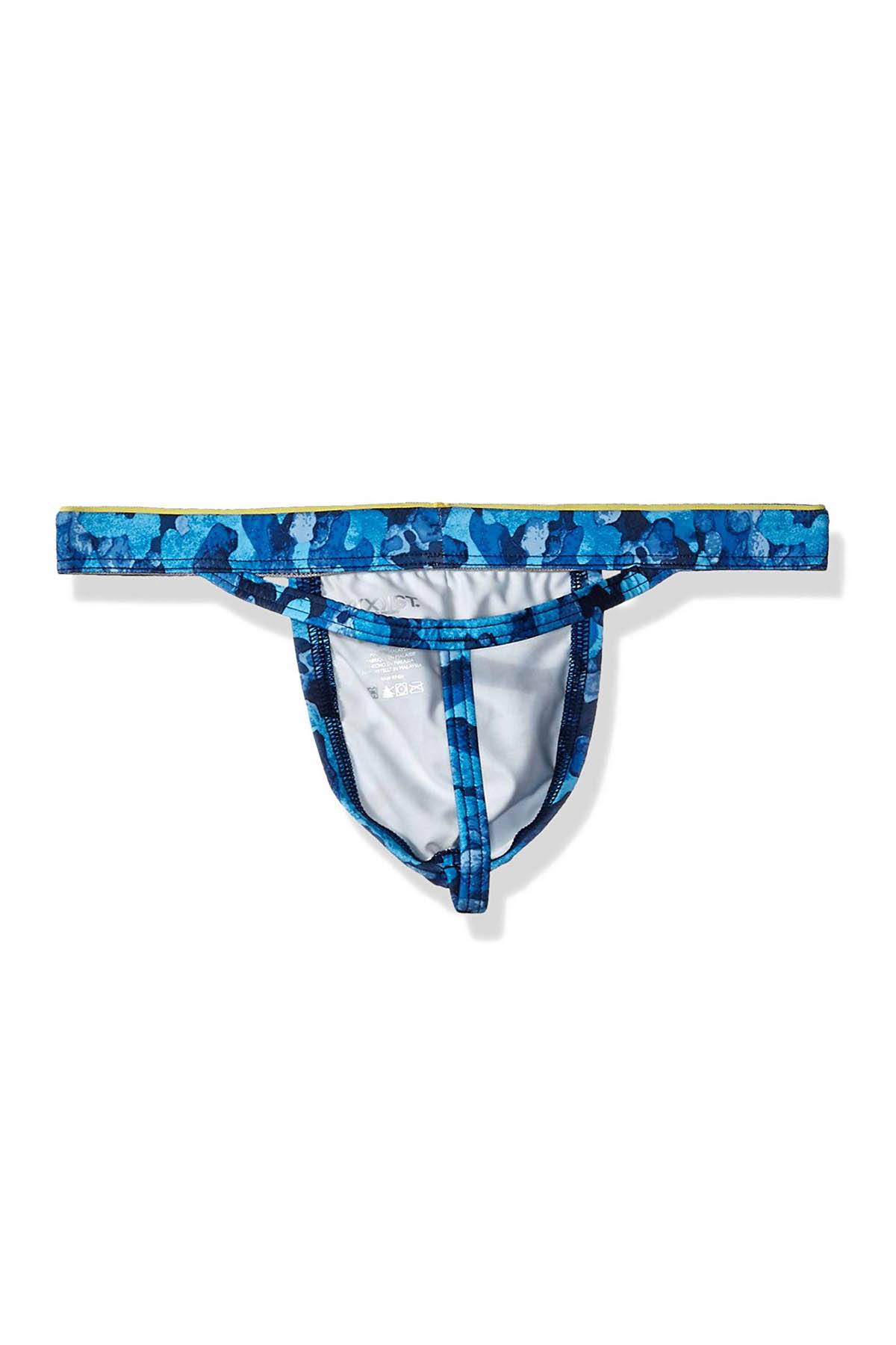 2(X)IST Blue Tree-Camo Sliq-Micro Y-Back Thong