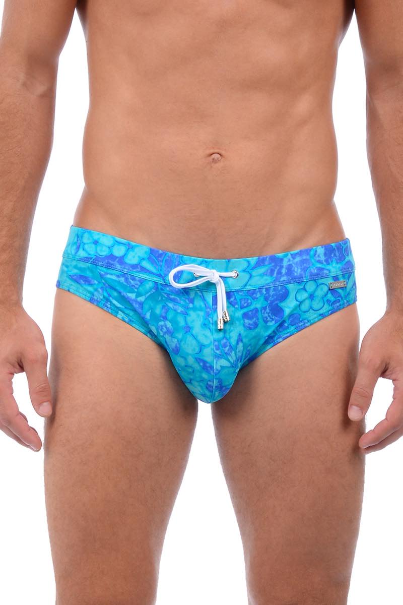 2(X)IST Caribbean Breeze Tie-Dye Floral Swim Brief