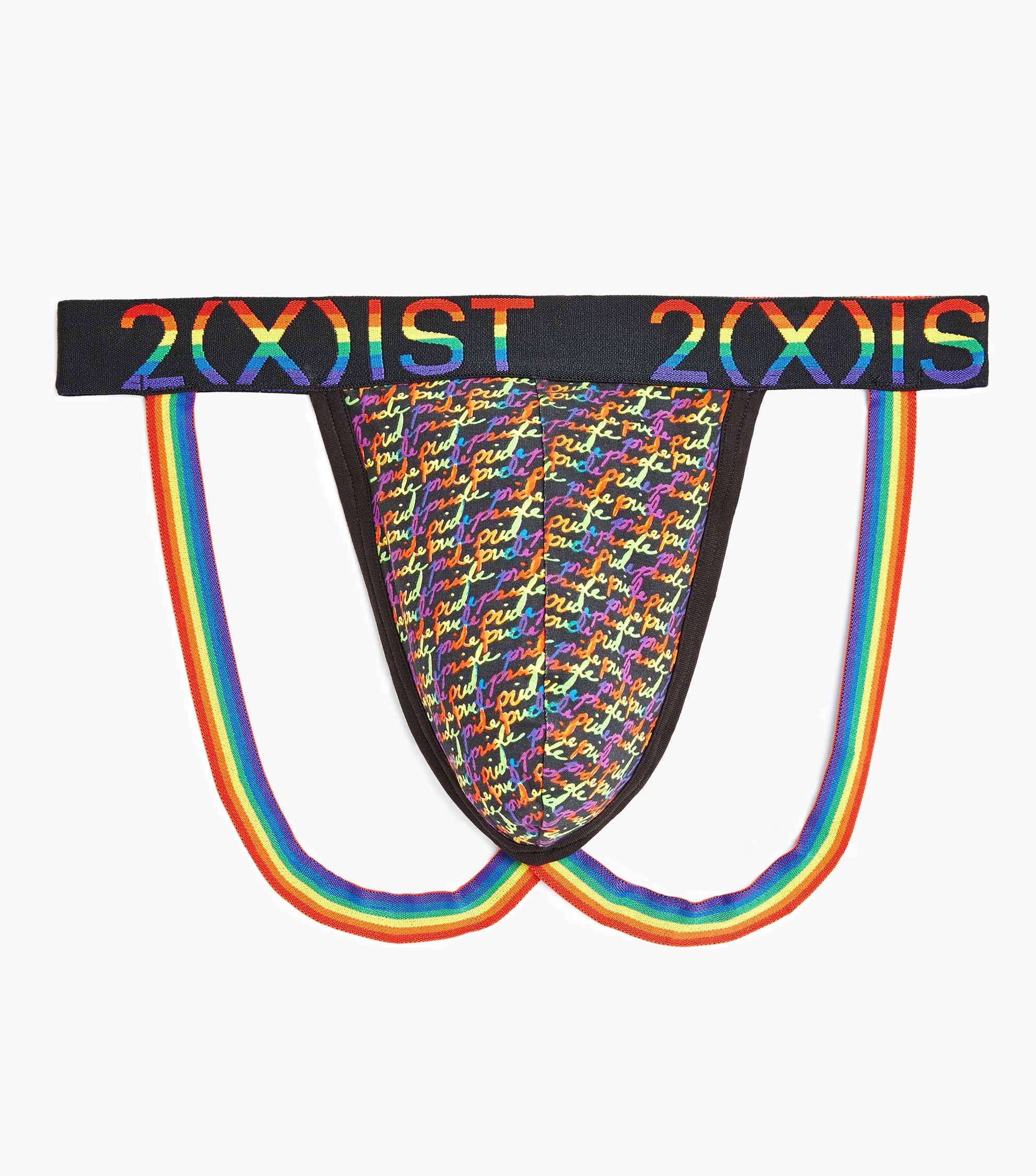 2(X)IST Cursive Pride Cotton Stretch Jock Strap