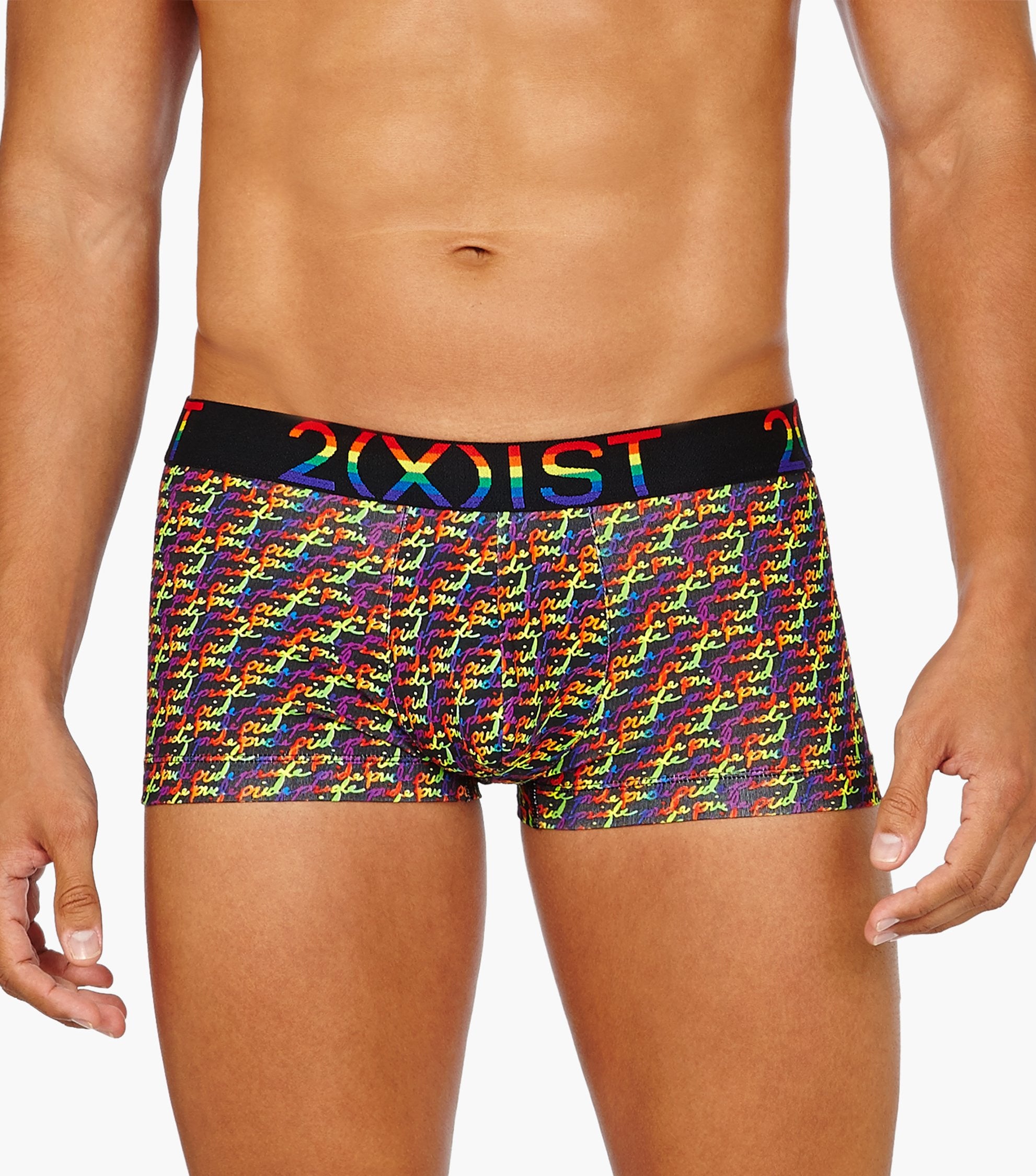 2(X)IST Cursive Pride Cotton Stretch No Show Trunk