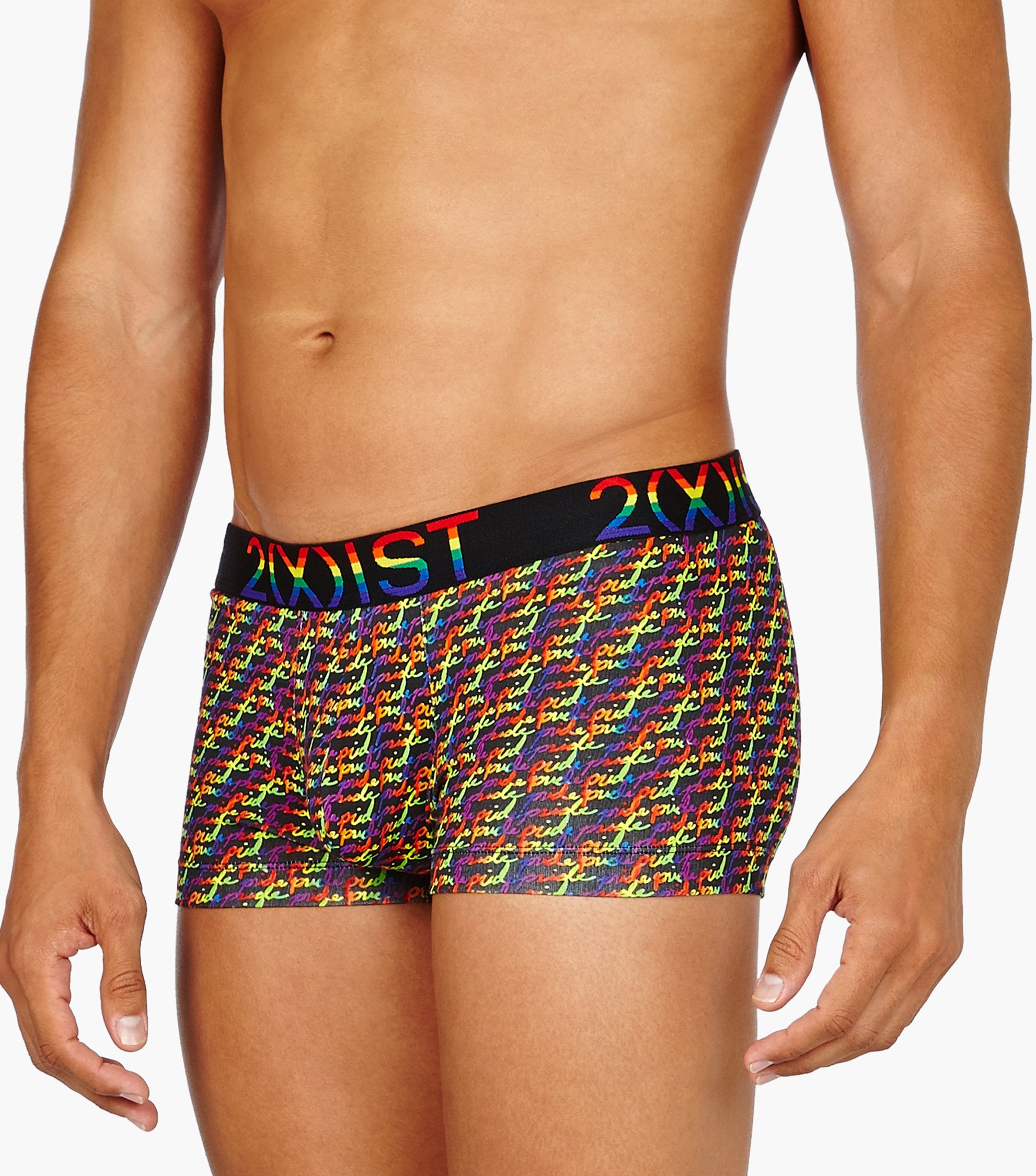 2(X)IST Cursive Pride Cotton Stretch No Show Trunk