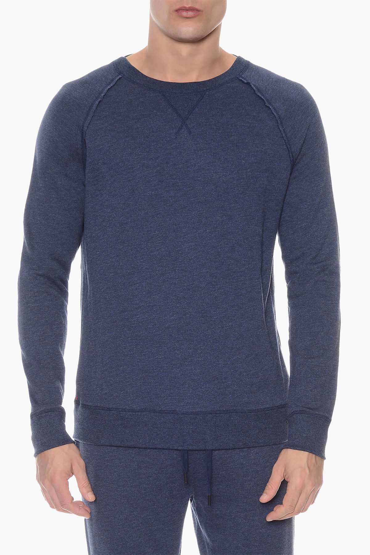 2(X)IST Denim Heather French Terry Crewneck Sweatshirt