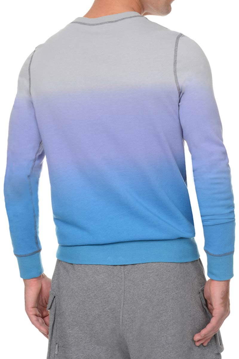 2(X)IST Directoire-Blue/Spectrum Dip-Dyed Crew-Neck Pullover