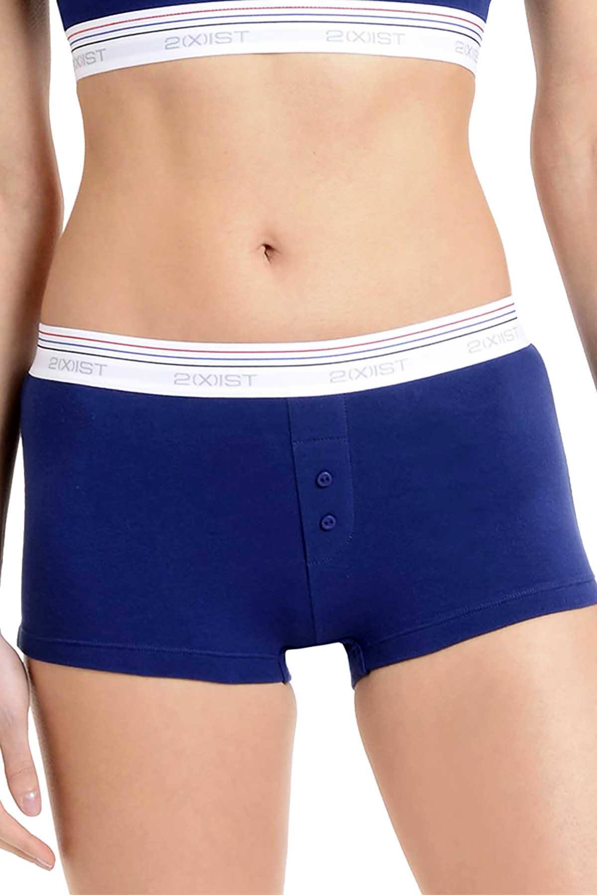 2(X)IST Estate Blue Retro Cotton Boyshort