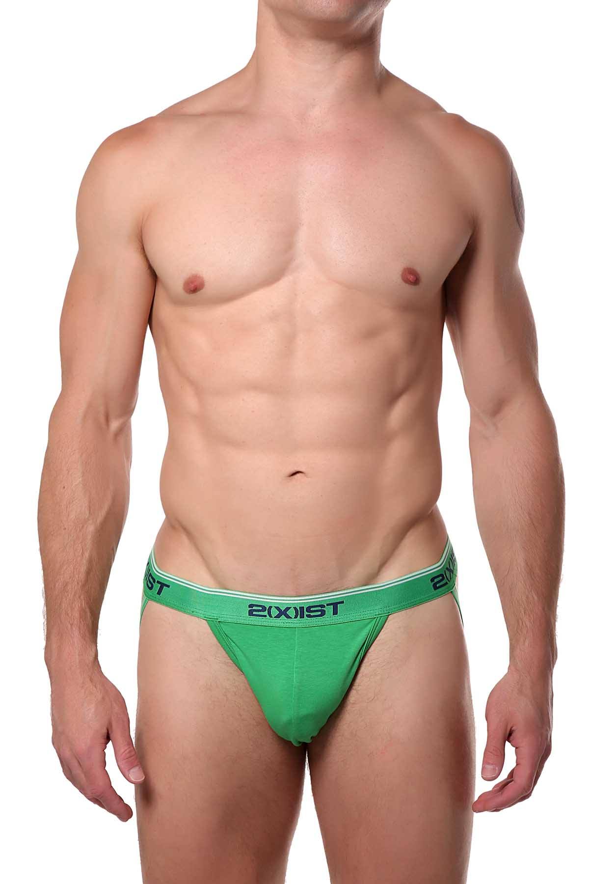 2(X)IST Gem-Green Essential Cotton-Stretch Jockstrap