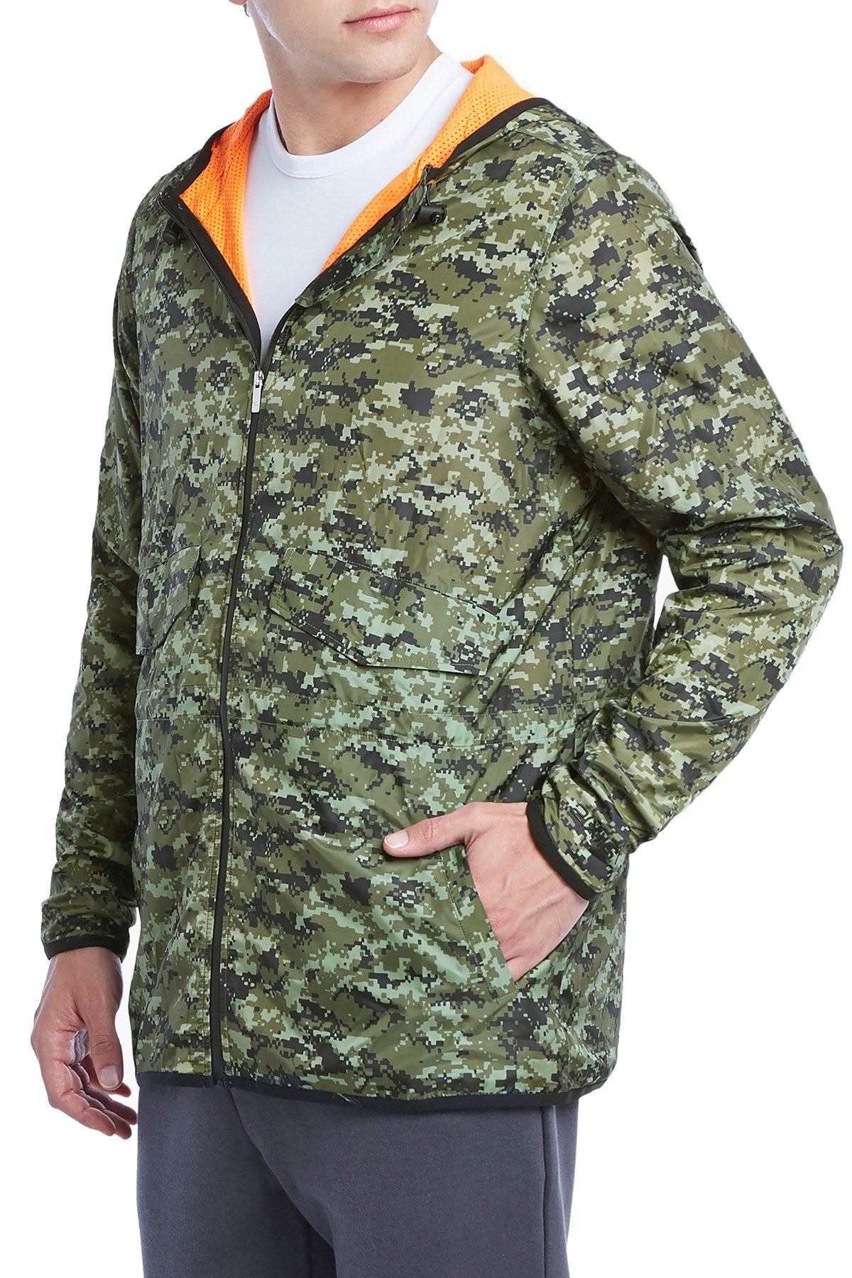 2(X)IST Green-Camo Hooded Travel Jacket