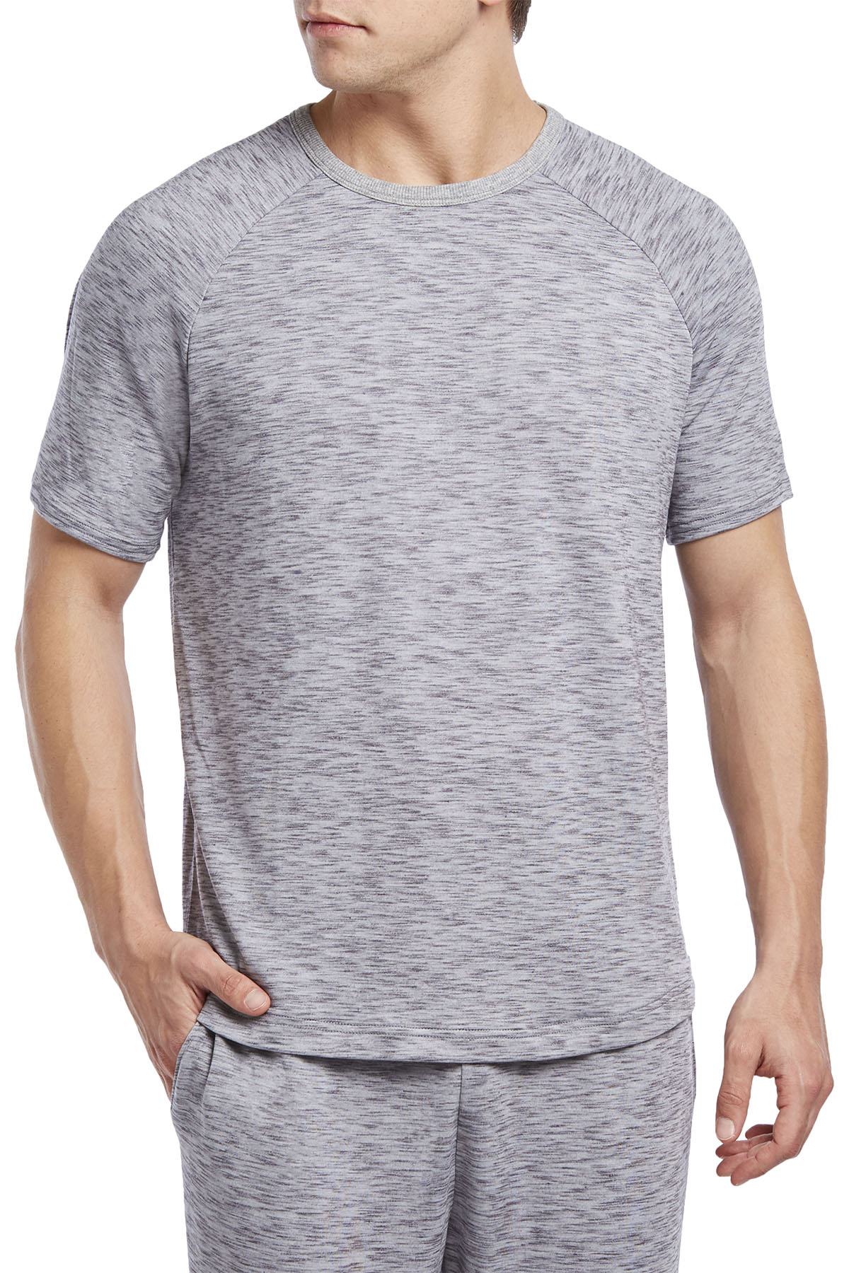 2(X)IST Grey Space-Dye Short-Sleeve Top