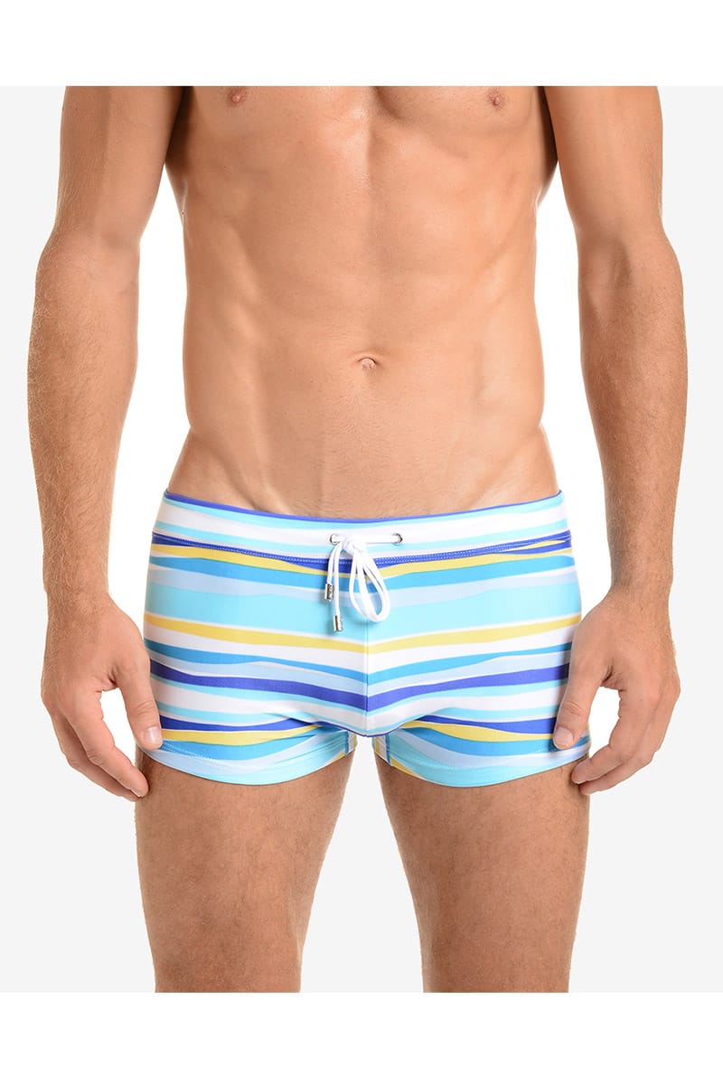 2(X)IST Ice Blue Awning Stripe Swim Trunk