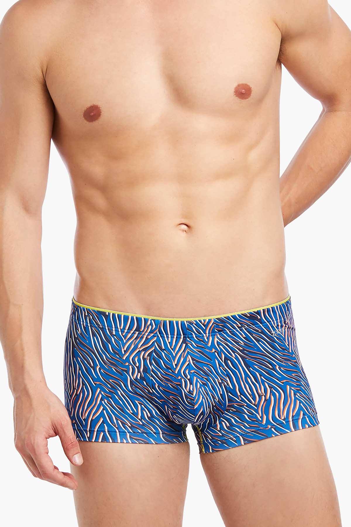 2(X)IST Lapis-Blue Layered Zebra Print Sliq Micro Trunk