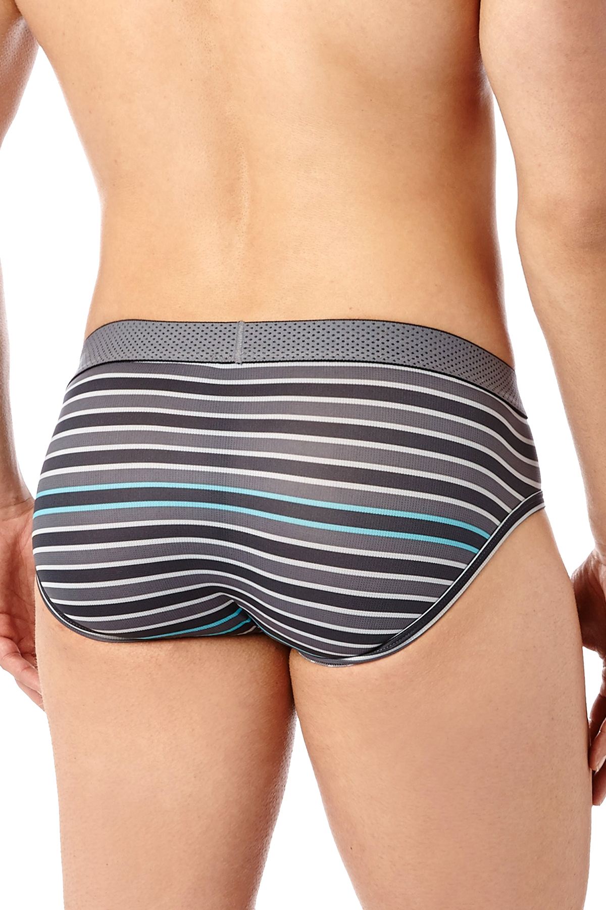 2(X)IST Lead Double-Stripe Speed Dri Mesh No Show Brief