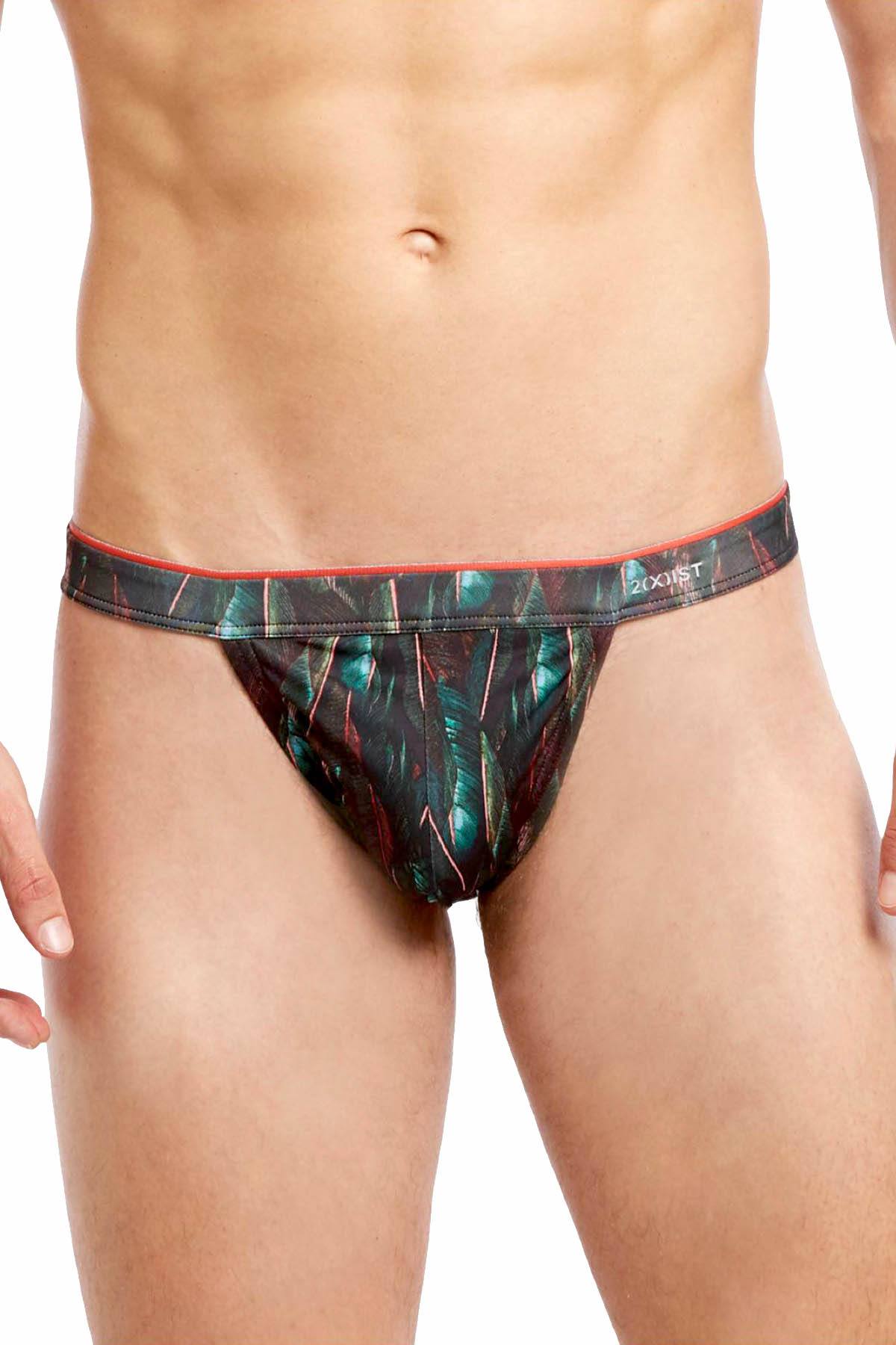 2(X)IST Leaf-Print Sliq-Micro Y-Back Thong