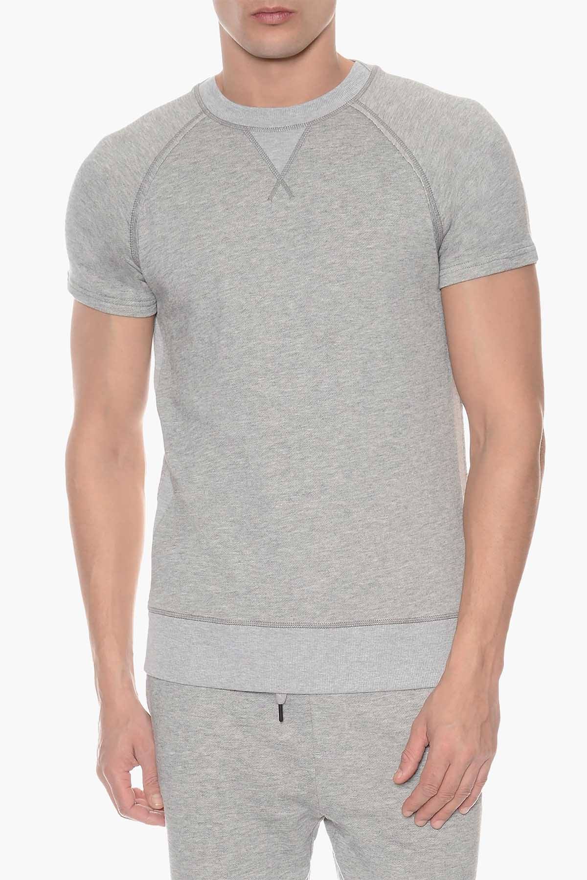 2(X)IST Light Heather Grey Crewneck Short Sleeve Sweatshirt