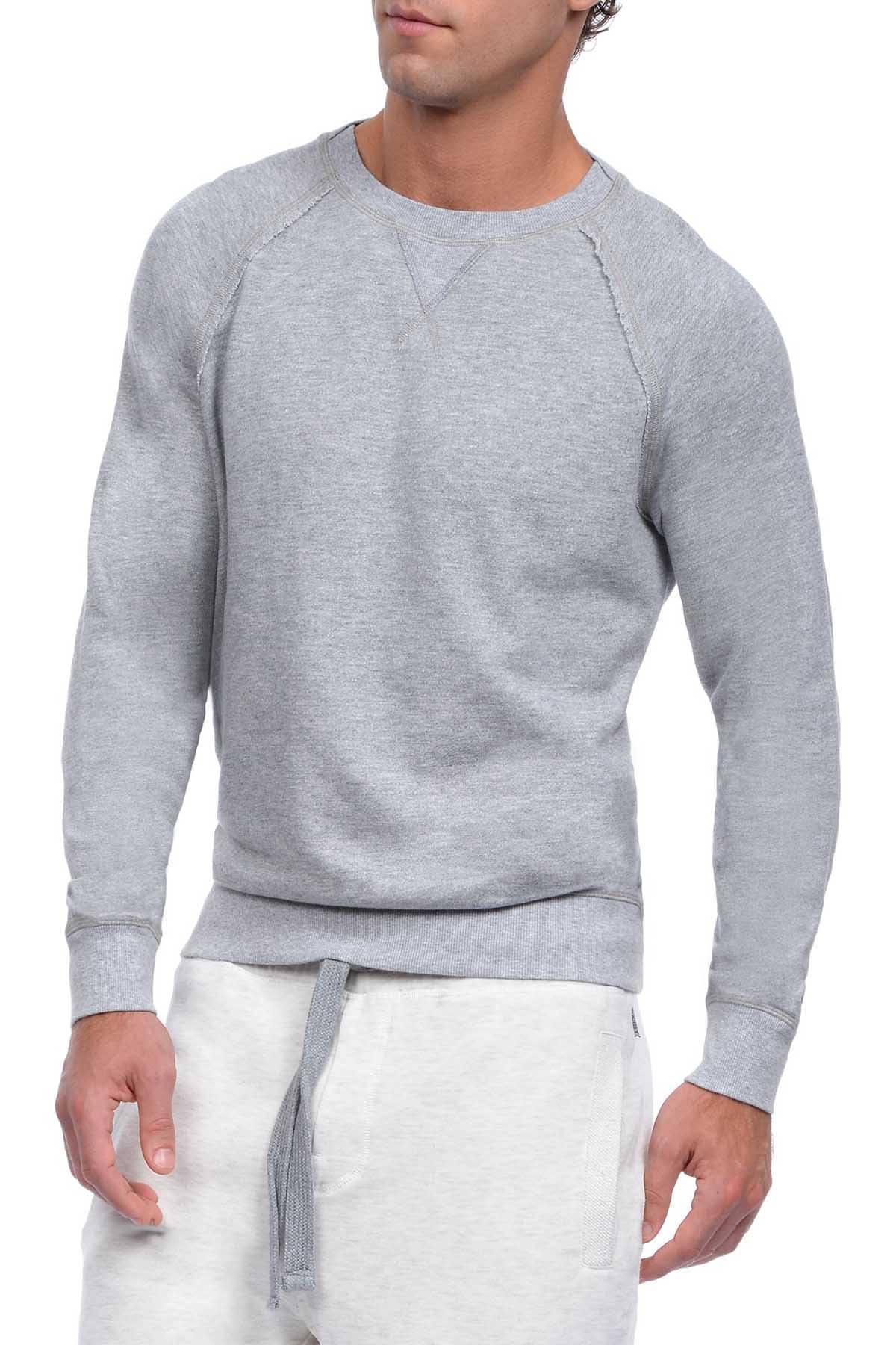 2(X)IST Light Heather Grey French Terry Crewneck Sweatshirt