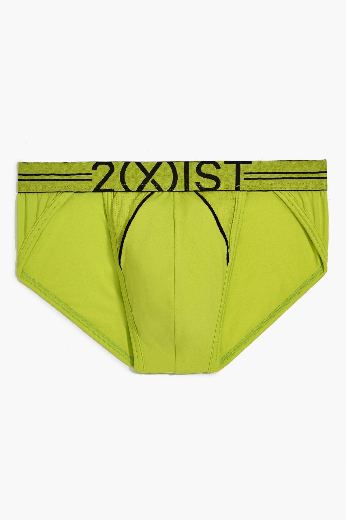 2(X)IST Lime-Punch Two-Tone Speed-Dri Sport-Mesh Brief