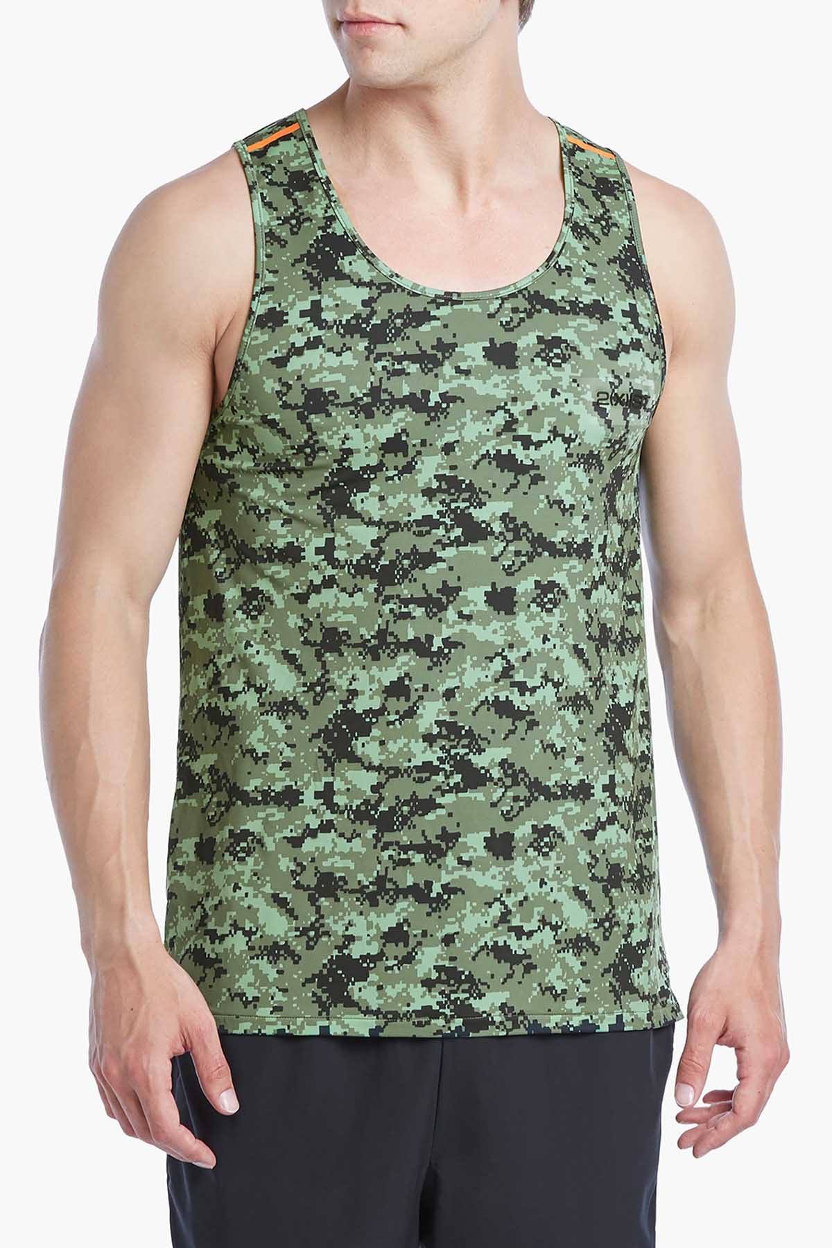 2(X)IST Olive/Black Camo Military Sport Tank Top