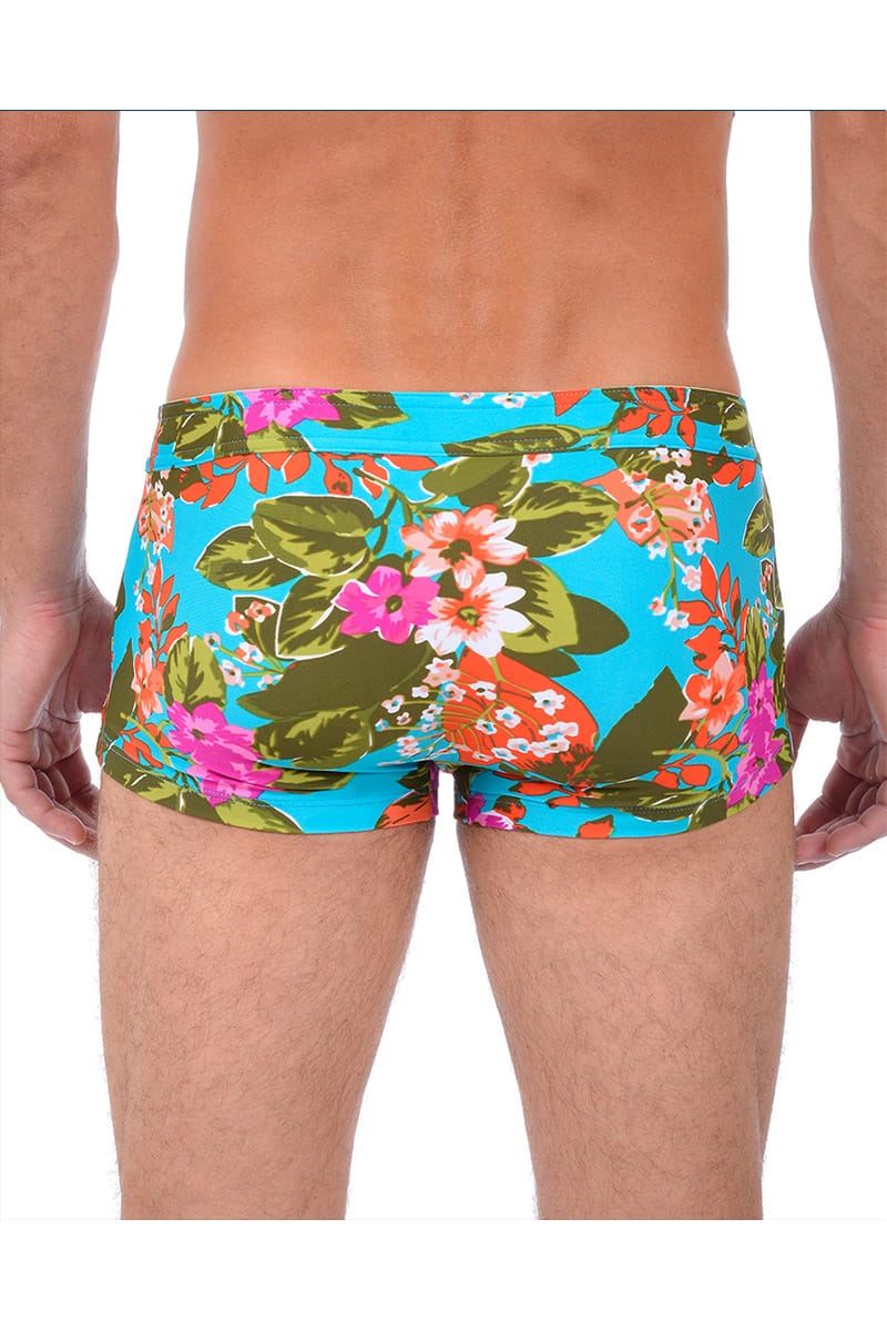 2(X)IST Peacock Blue Tropical Floral Cabo Swim Trunk