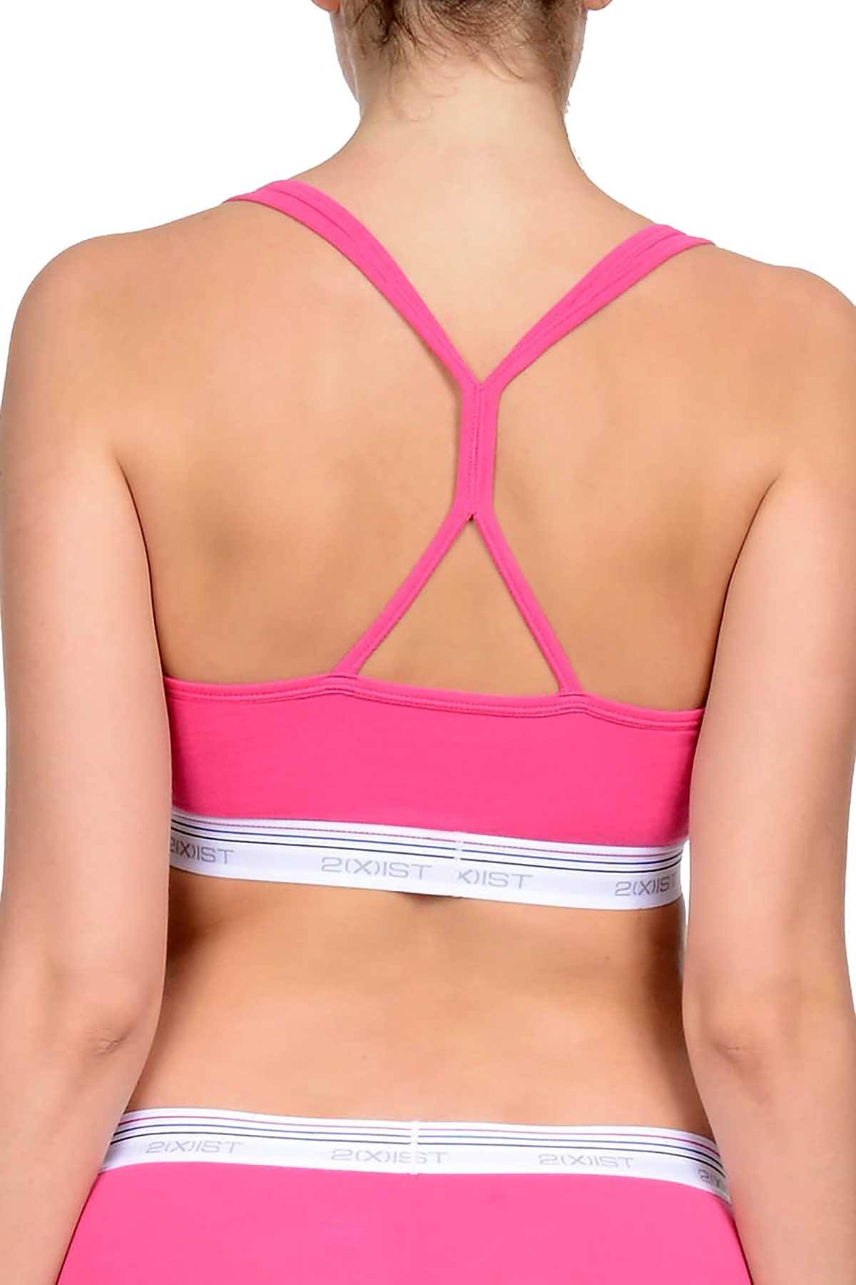 2(X)IST Pink Retro Cotton Racerback Bralette