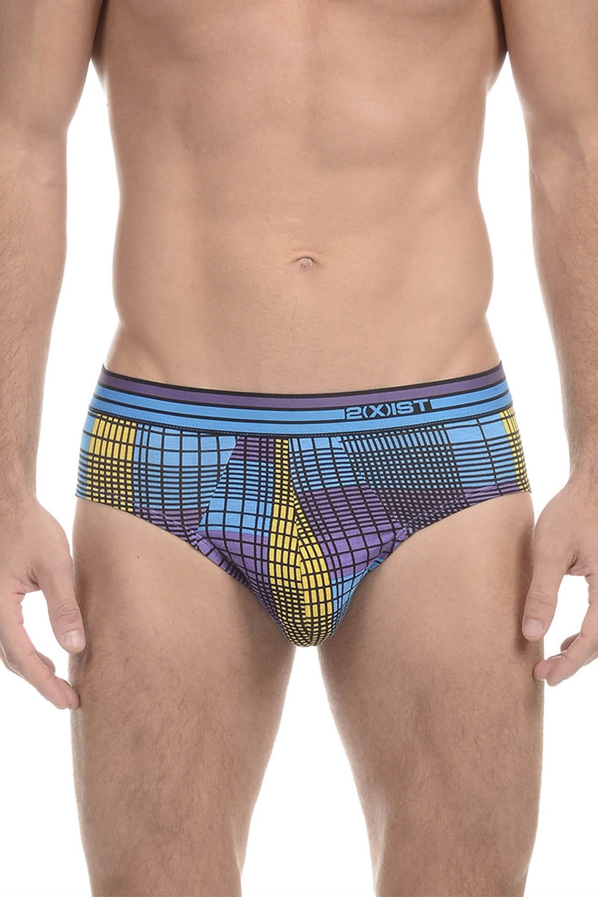 2(X)IST Plaid Purple Mod Modal Brief