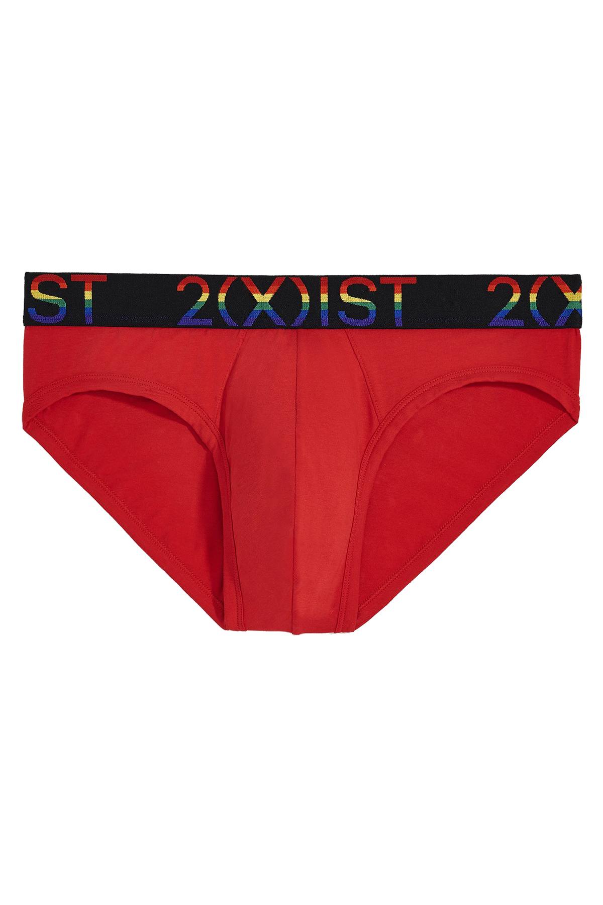 2(X)IST Pride Toreador Red Cotton Stretch No Show Brief