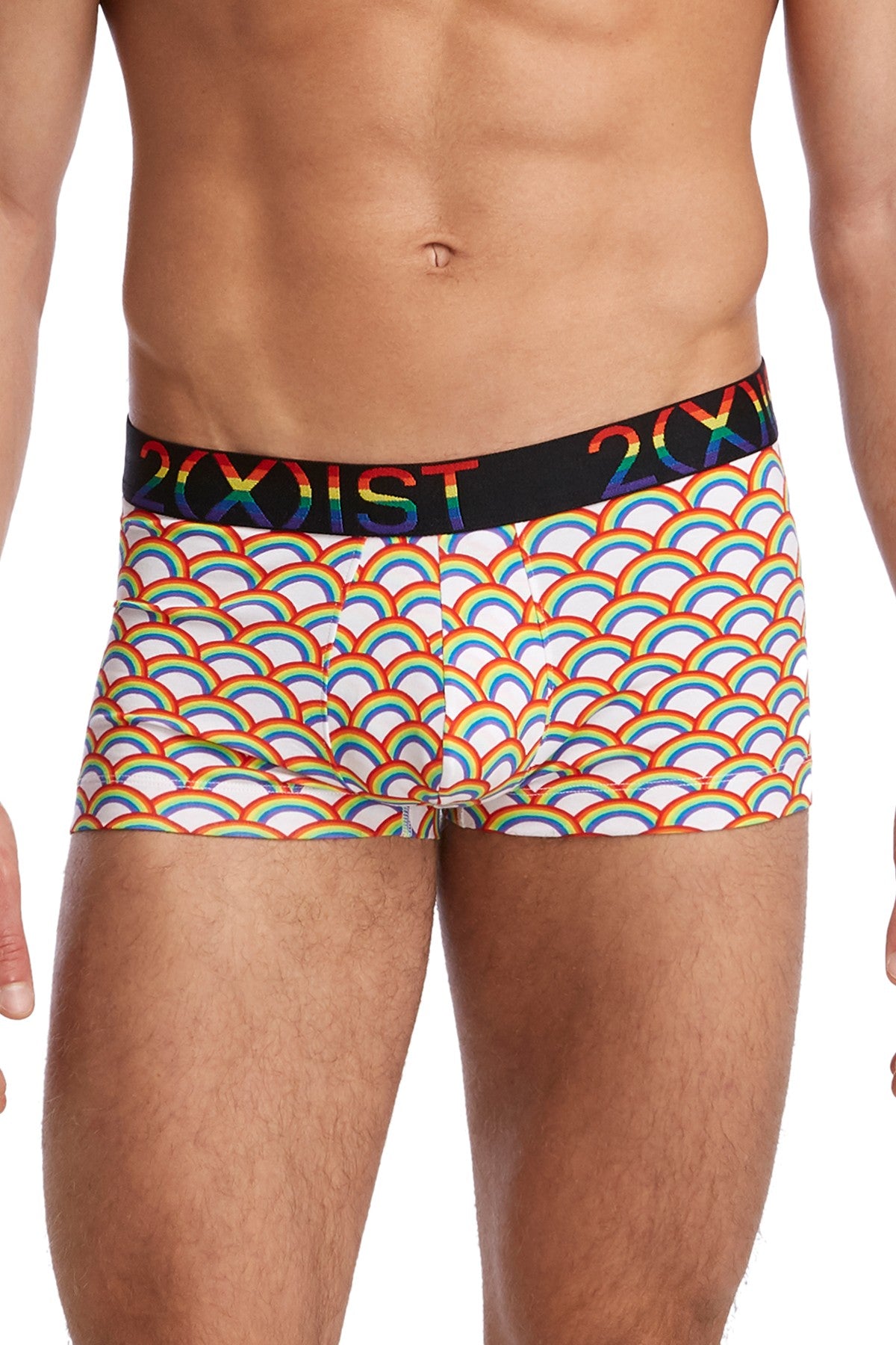 2(X)IST Rainbow Geo Pride Cotton Stretch No-Show Trunk