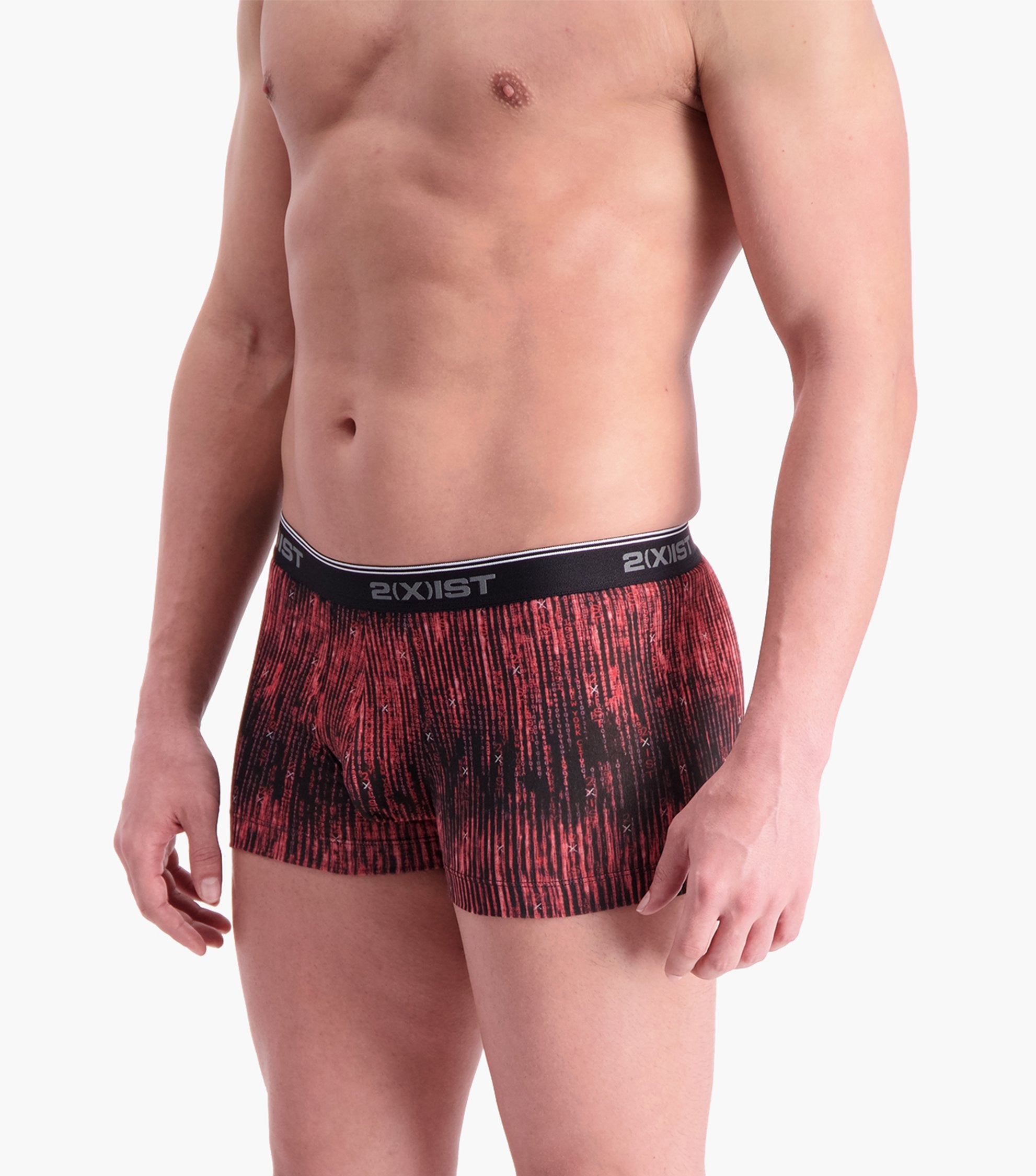 2(X)IST Red Cotton Stretch No-Show Trunk 2-Pack