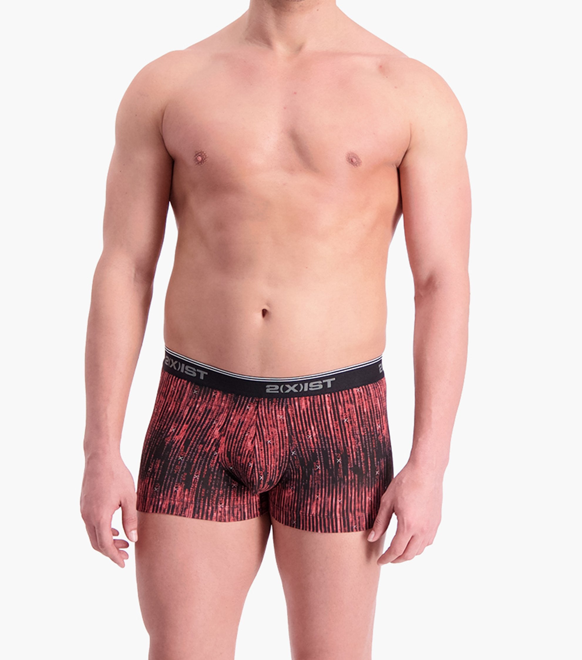 2(X)IST Red Cotton Stretch No-Show Trunk 2-Pack