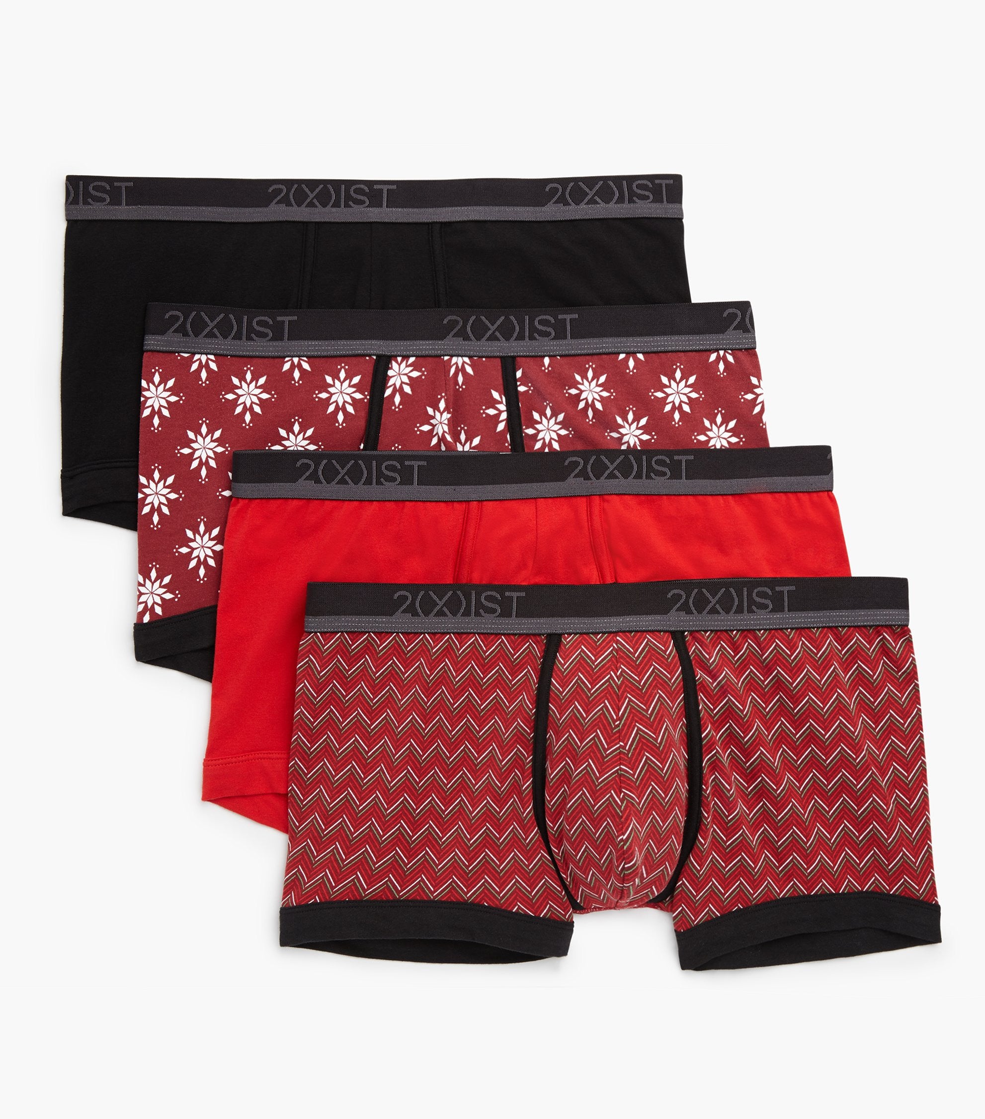 2(X)IST Red Cotton Stretch No Show Trunk 3+1 Bonus Pack