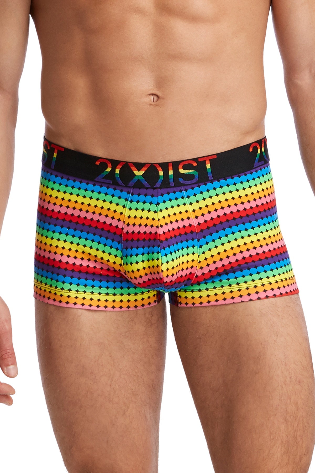 2(X)IST Retro Geo Pride Cotton Stretch No-Show Trunk